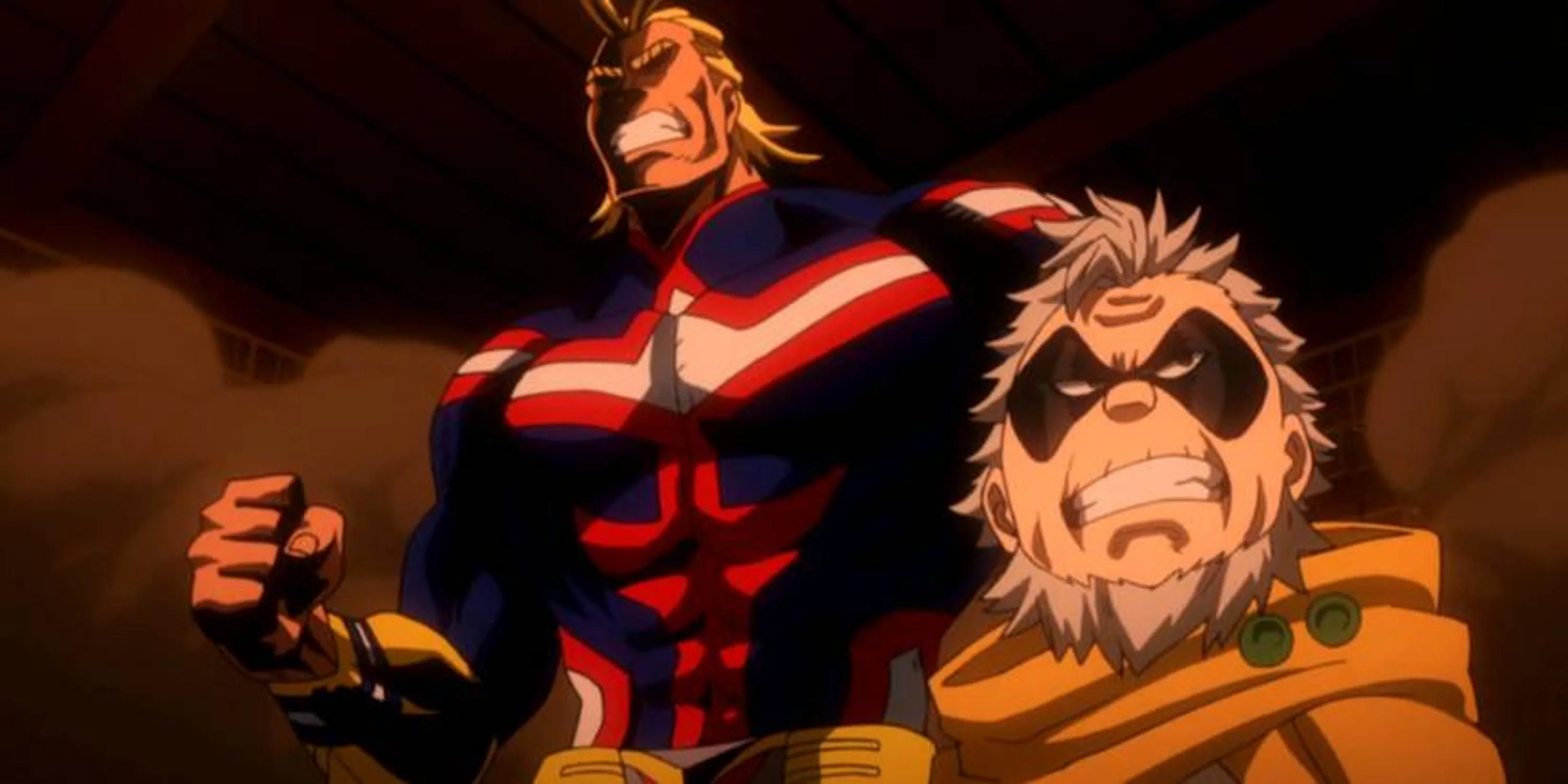 All Might và Gran Torino thảo luận trước trận chiến cuối cùng của Biểu tượng Hòa bình.