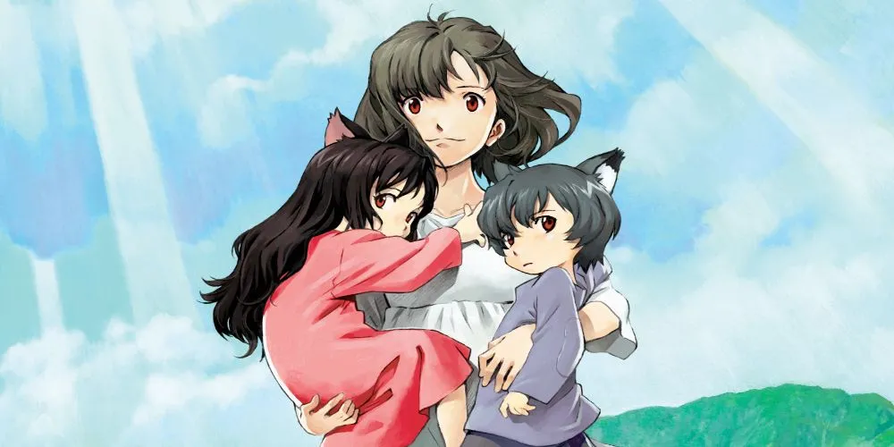 Ame và Yuki, những đứa trẻ sói, trong Wolf Children