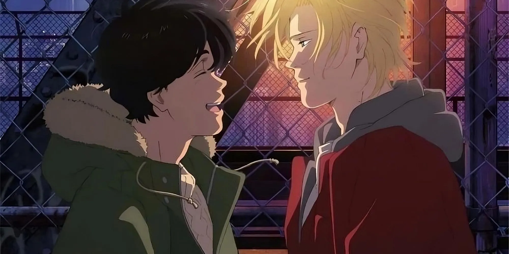 Ash Lynx và Eiji Okumura nhìn nhau trong Banana Fish