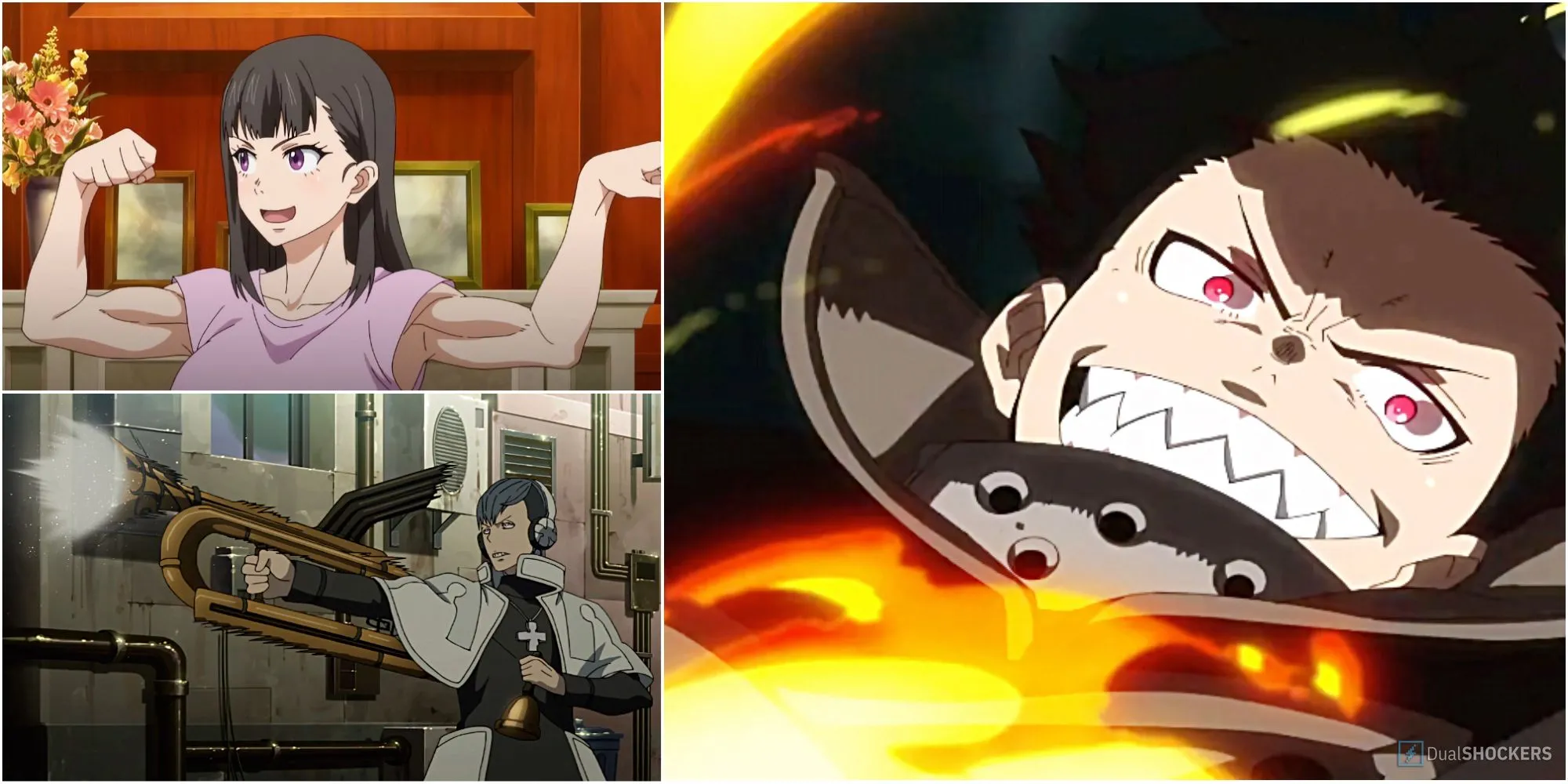Ba nhân vật Fire Force: Maki, Kareem và Shinra