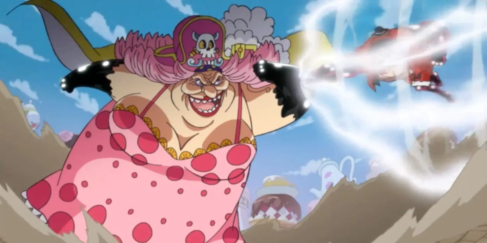 Big Mom và Luffy chiến đấu với Haki trong One Piece