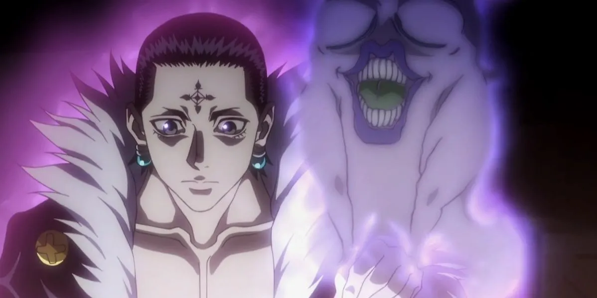 Chrollo Lucilfer, thủ lĩnh Lữ Đoàn Nhện, thể hiện sự điềm tĩnh và trí tuệ lãnh đạo trong Hunter x Hunter.