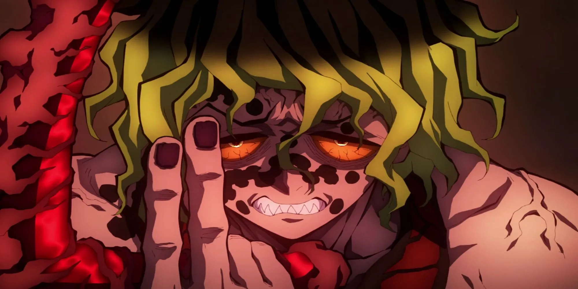 Demon Slayer Gyutaro wielding sickles made of blood