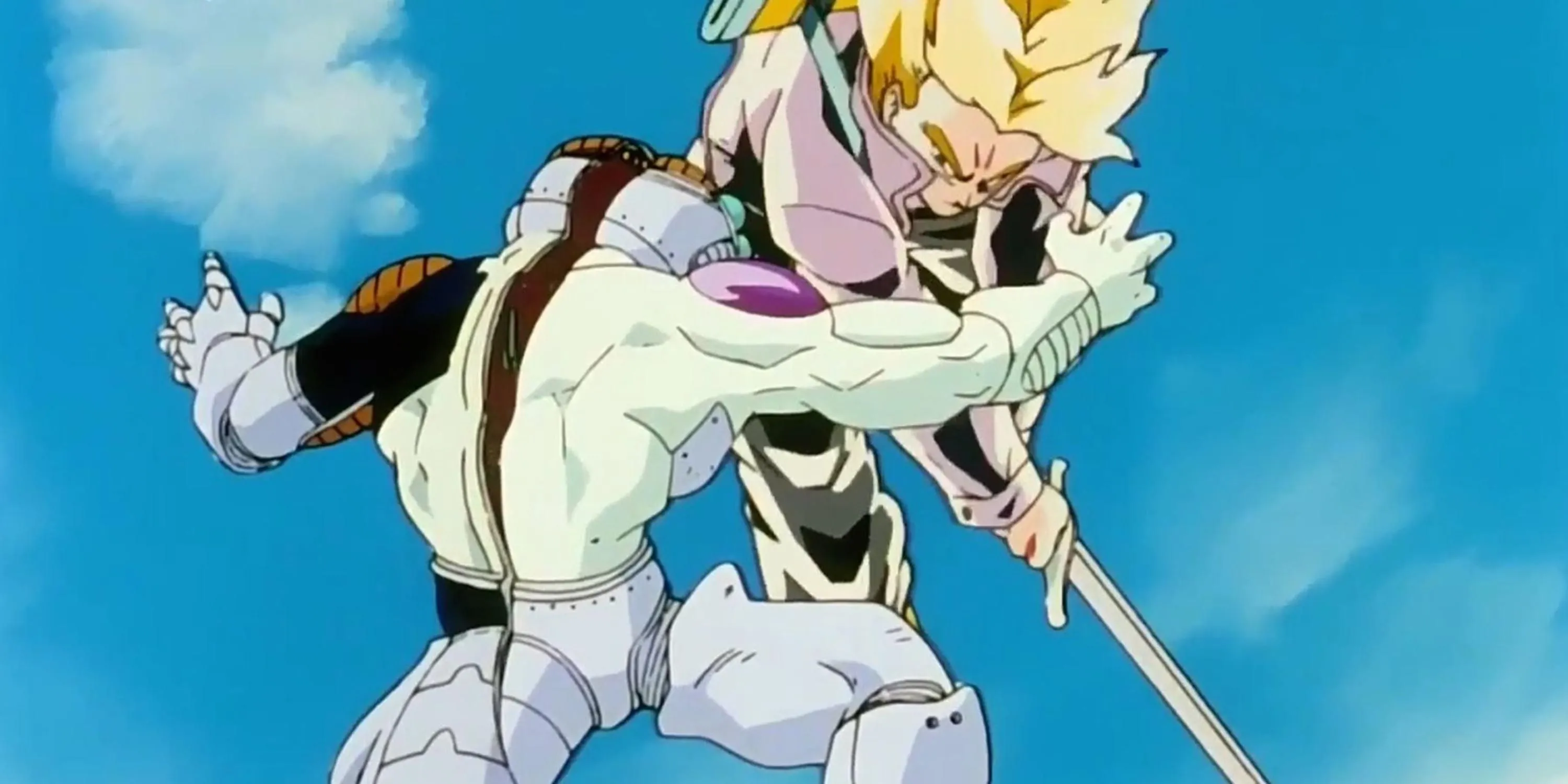 Frieza bị Trunks chém làm đôi trong Dragon Ball Z