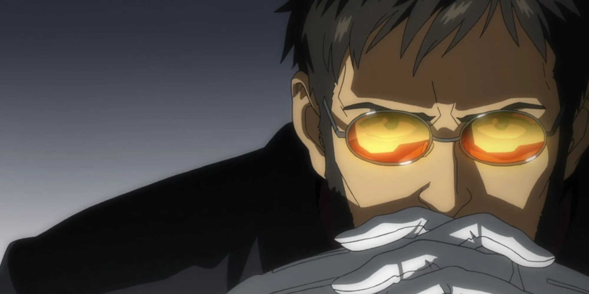 Gendo Ikari, chỉ huy NERV, với kế hoạch Nhân Loại Hợp Nhất trong Evangelion.
