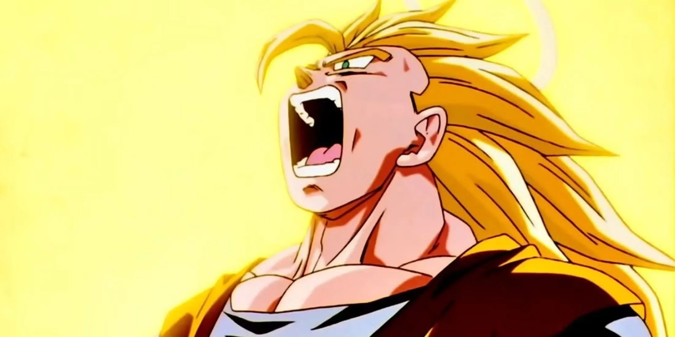 Goku biến hình Super Saiyan 3 trong Dragon Ball Z, thể hiện sức mạnh mới