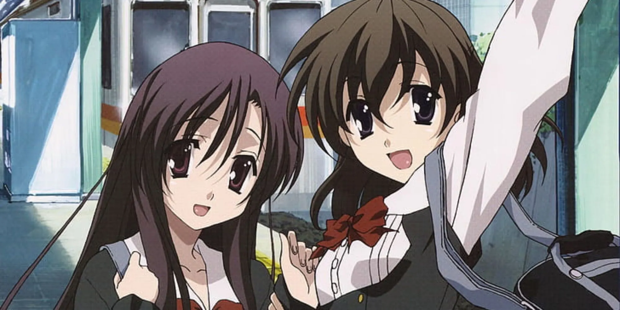 Hai nữ sinh Kotonoha Katsura và Sekai Saionji trong School Days