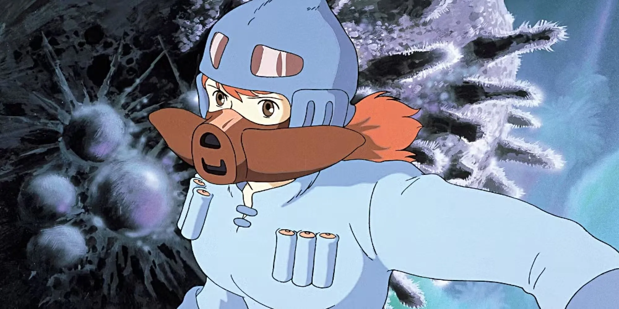 Hình ảnh Công chúa Nausicaä trong phim Nausicaä của Thung Lũng Gió (1984), một biểu tượng nữ anh hùng của Ghibli