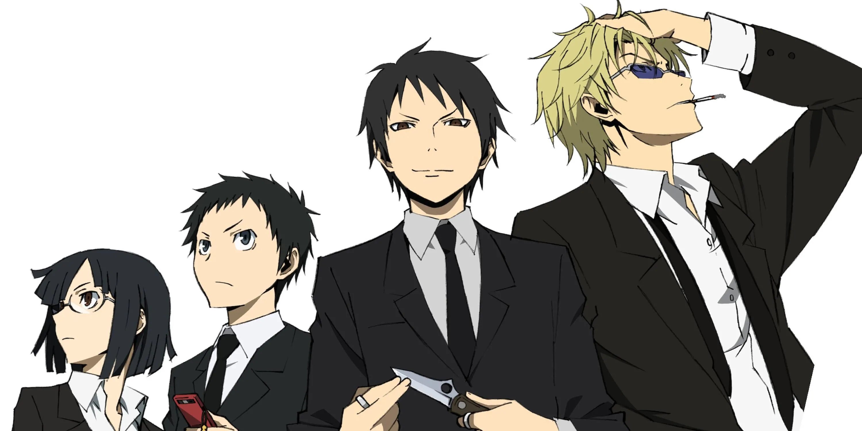 Hình ảnh quảng bá anime Durarara!! với dàn nhân vật chính