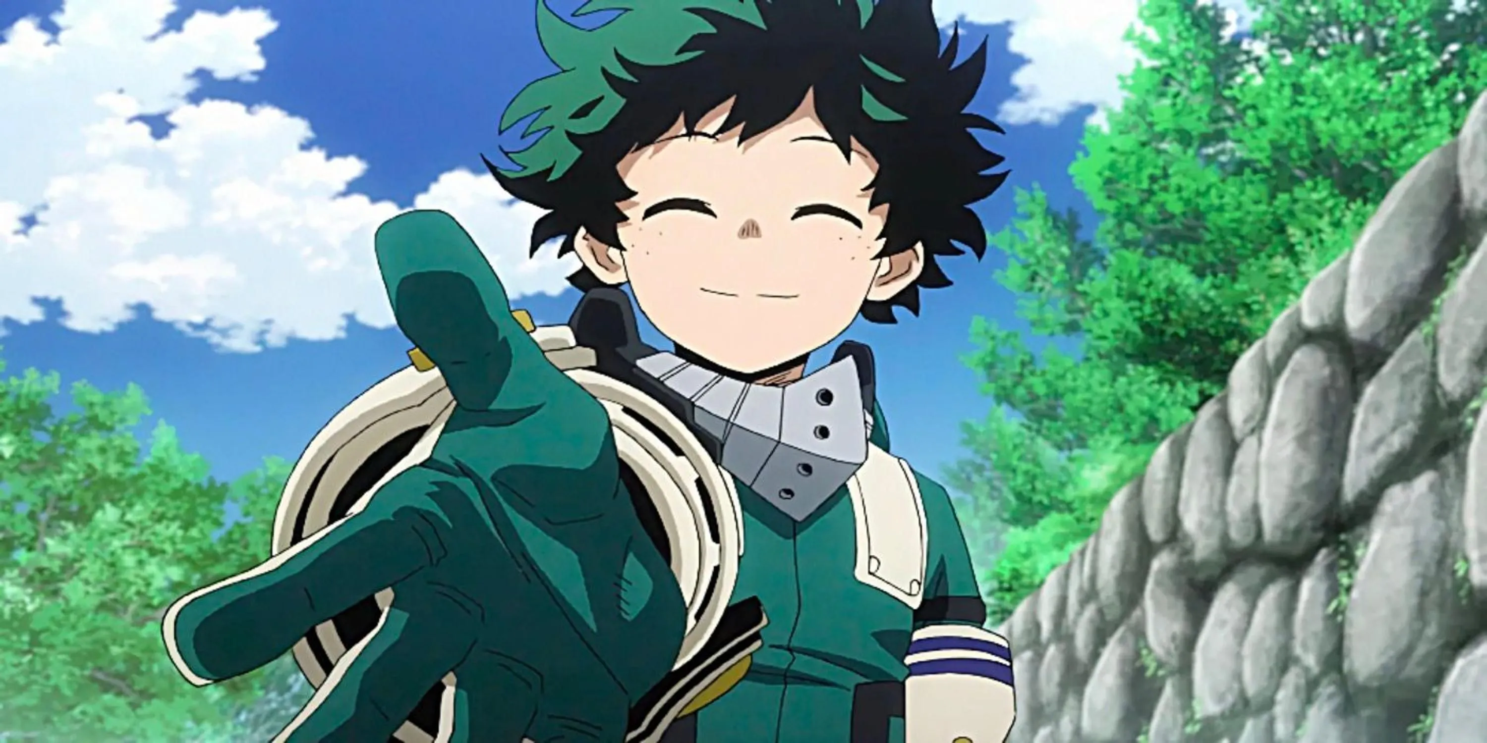Izuku Midoriya từ My Hero Academia, thể hiện sự kiên cường