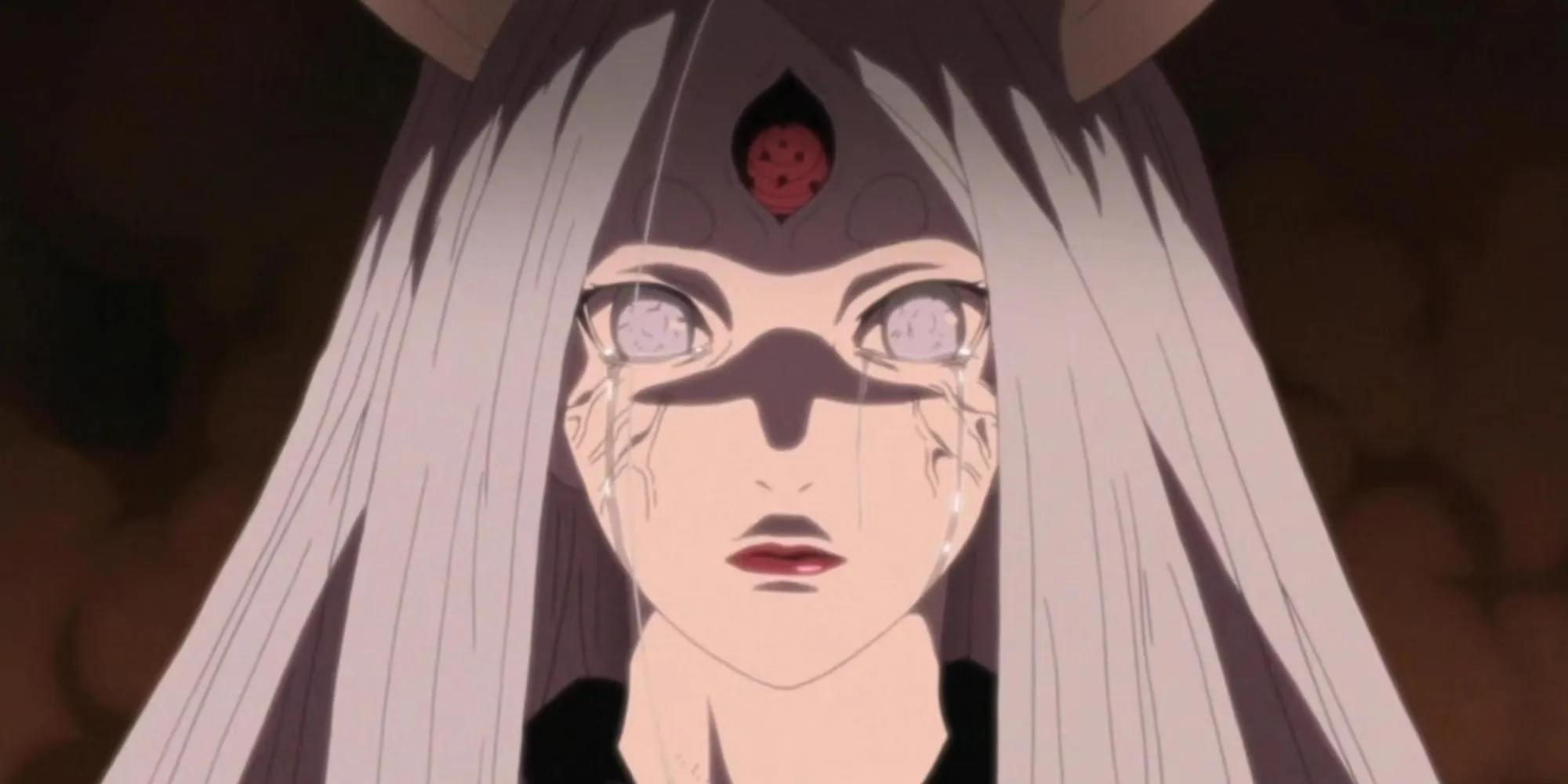 Kaguya Otsutsuki với biểu cảm sốc trong Naruto Shippuden