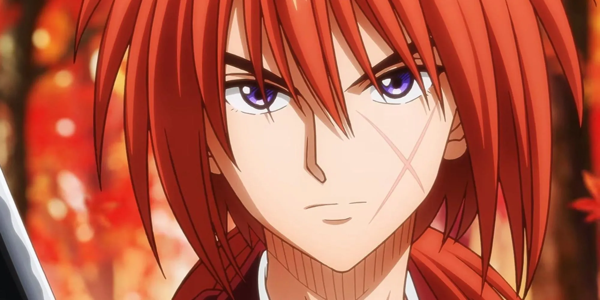 Kiếm sĩ lang thang Himura Kenshin với vết sẹo chữ thập từ Rurouni Kenshin