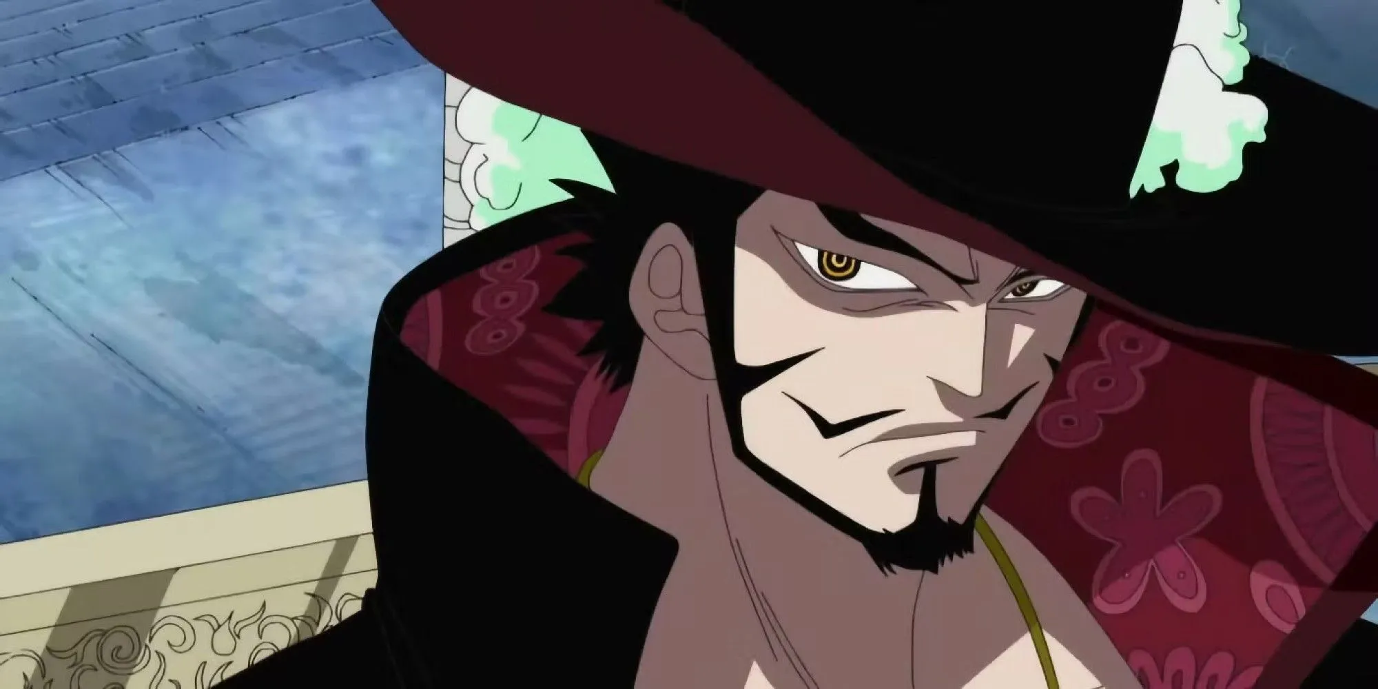 Kiếm sĩ mạnh nhất thế giới Dracule Mihawk với thanh Hắc Kiếm Yoru từ anime One Piece