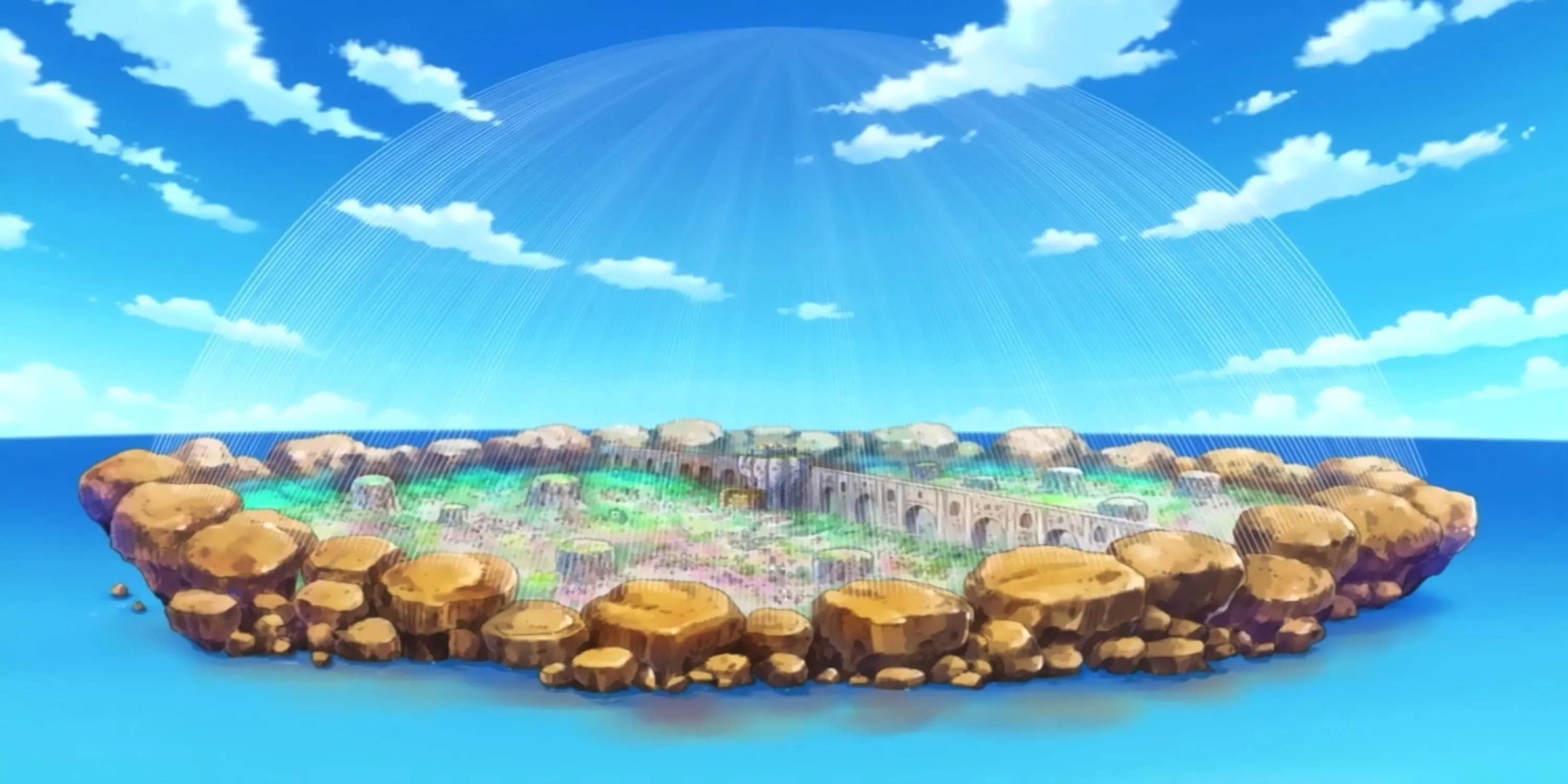 Kiến trúc màu sắc đặc trưng của vương quốc Dressrosa do Doflamingo cai trị