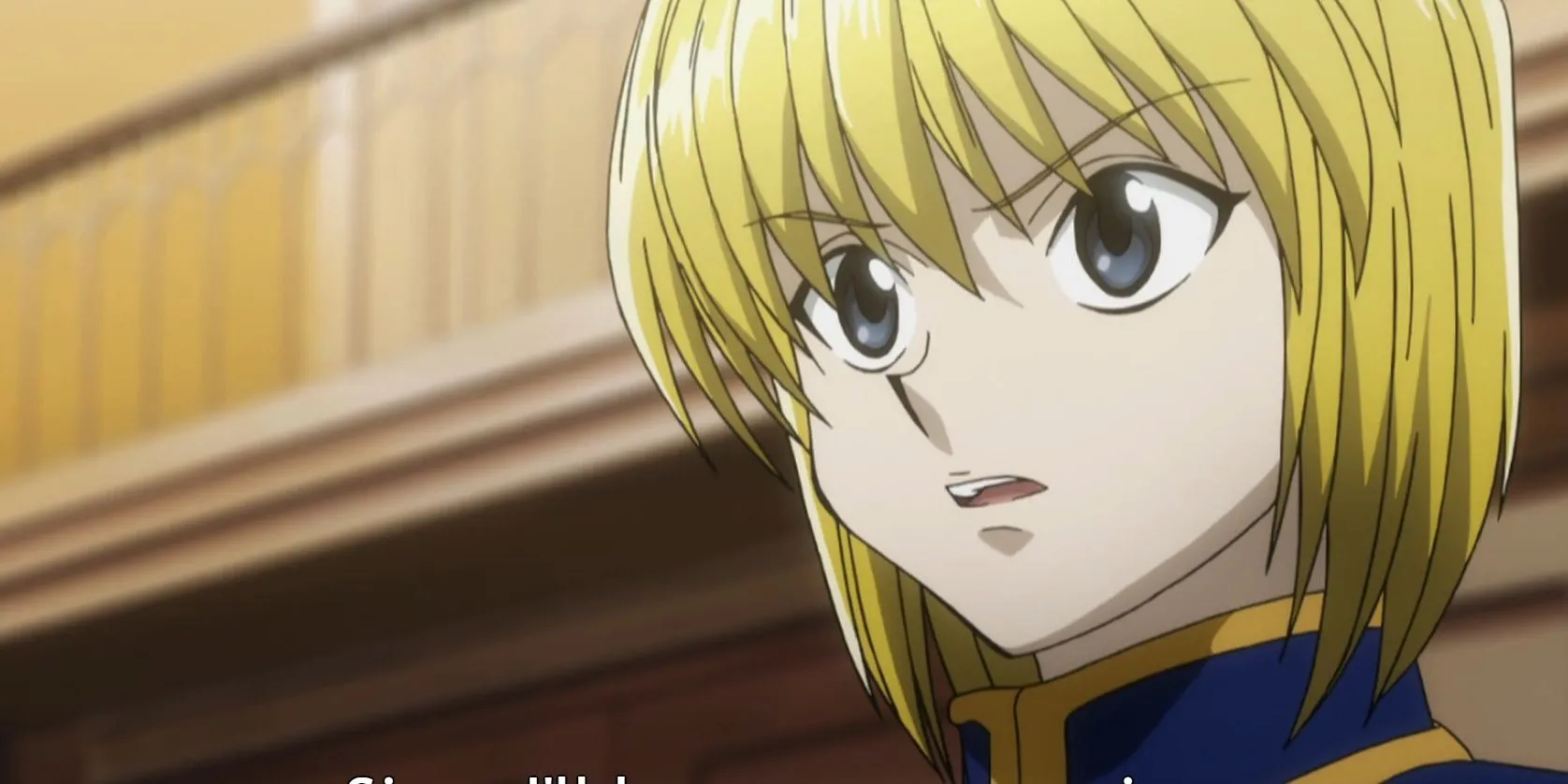 Kurapika trong Hunter x Hunter với đôi mắt đỏ Kurta, thể hiện sự tập trung cao độ và khả năng lập kế hoạch phức tạp.