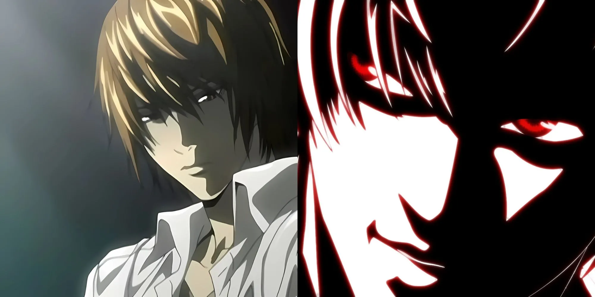 Light Yagami, nhân vật chính/phản diện của Death Note, với cuốn sổ Tử Thần