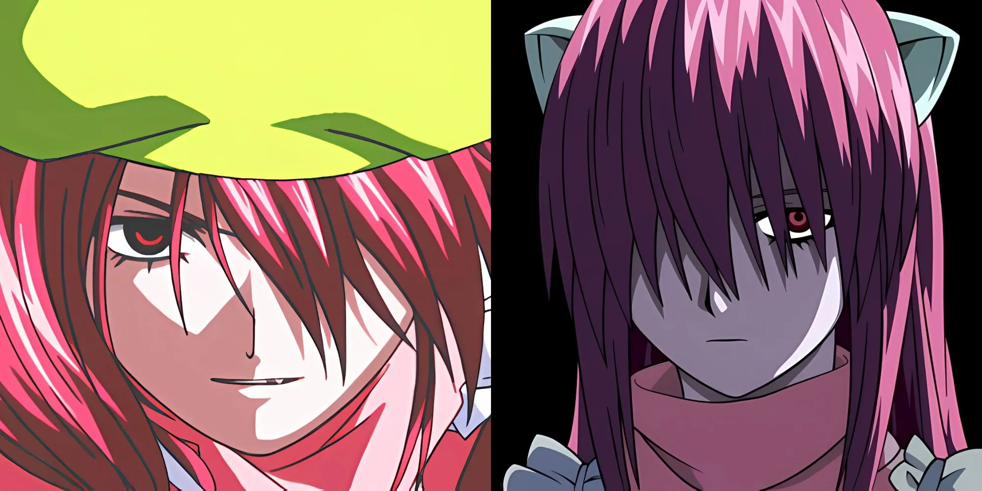 Lucy hay Kaede, nhân vật chính của Elfen Lied, trong trạng thái sát thủ Diclonius