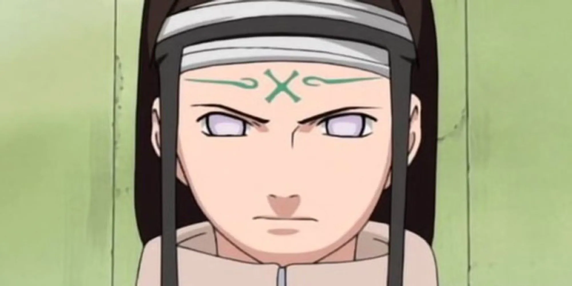 Neji Hyuga với ấn chú trên trán, biểu tượng gia tộc Hyuga