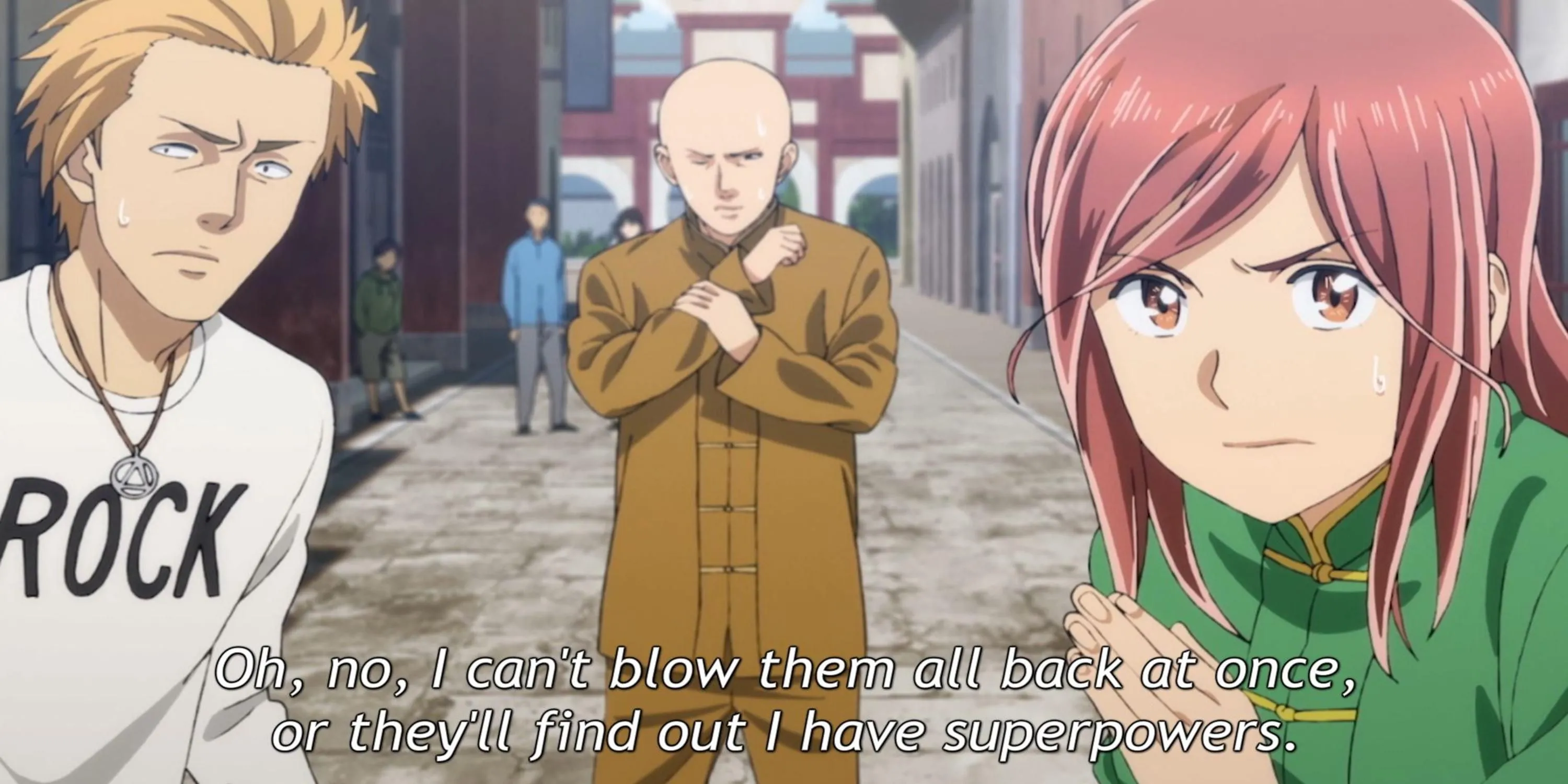 Nitta, thành viên Yakuza, và cô con gái siêu năng lực Hina trong anime Hinamatsuri.