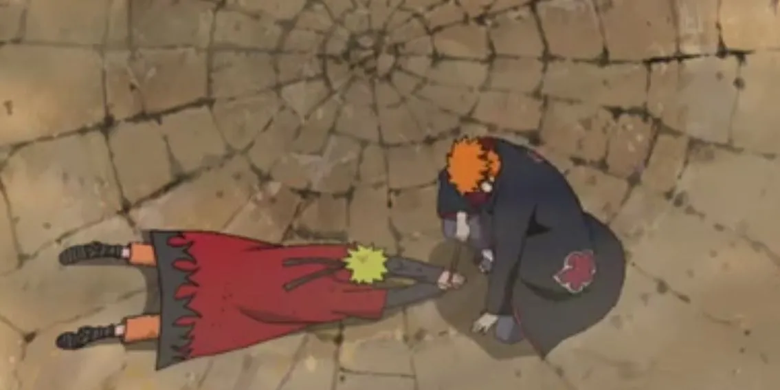 Pain (Nagato) đang trình bày về chu kỳ hận thù và đau khổ