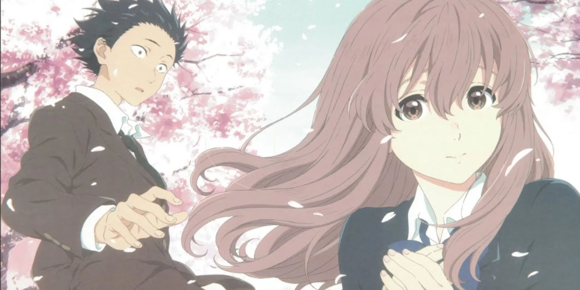 Phân cảnh Shouko Nishimiya và Shouya Ishida trong bộ phim anime A Silent Voice, biểu đạt nỗi lòng không nói nên lời