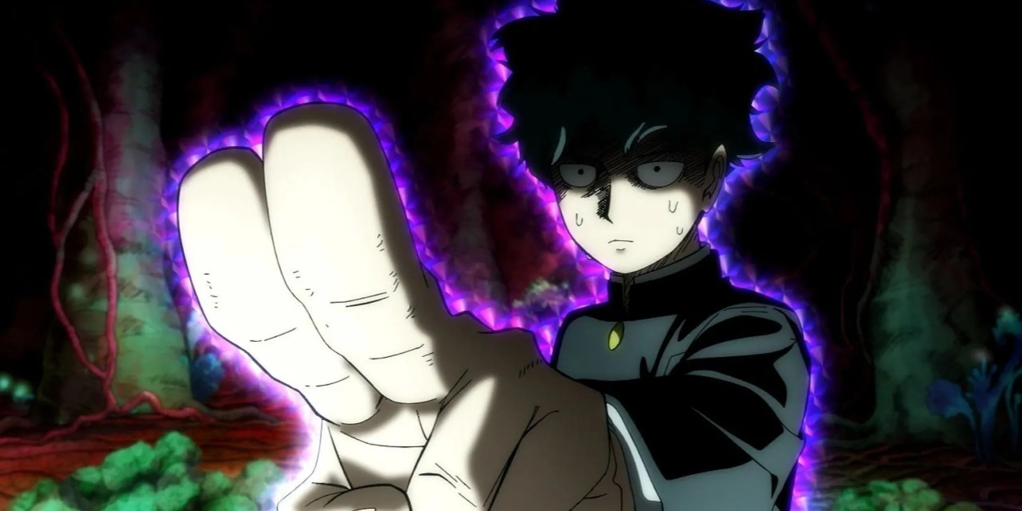 Shigeo Kageyama (Mob) khi cảm xúc dâng trào trong Mob Psycho 100