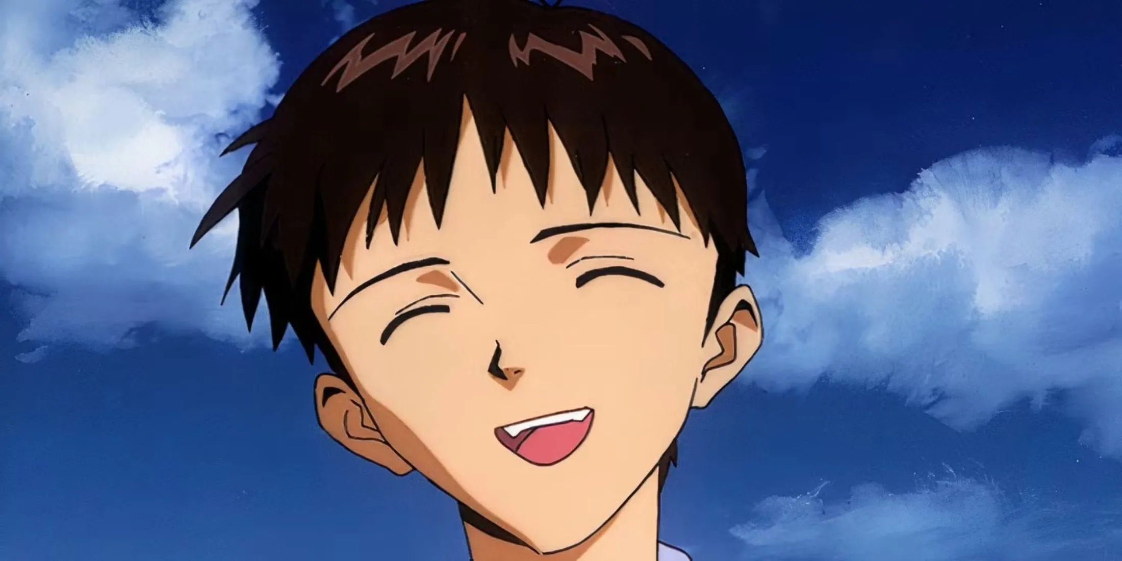 Shinji Ikari ở cảnh kết thúc mang tính biểu tượng và tâm lý của Neon Genesis Evangelion.
