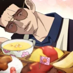 Tatsu trong trang phục nội trợ cầm chổi trong anime Ông Chồng Quốc Dân