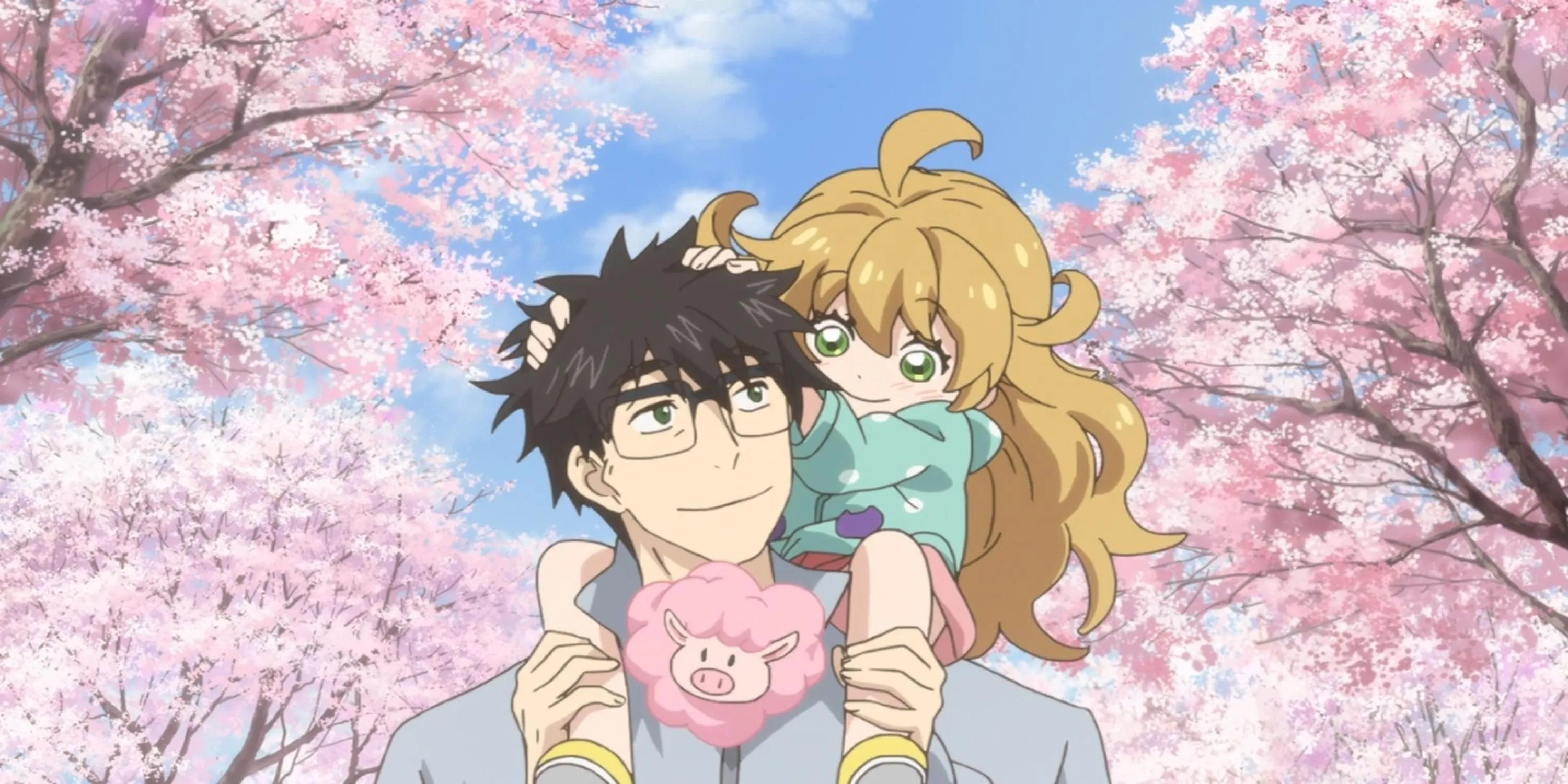 Thầy giáo Kōhei và con gái Tsumugi cùng cô học trò Kotori nấu ăn trong Sweetness &amp; Lightning