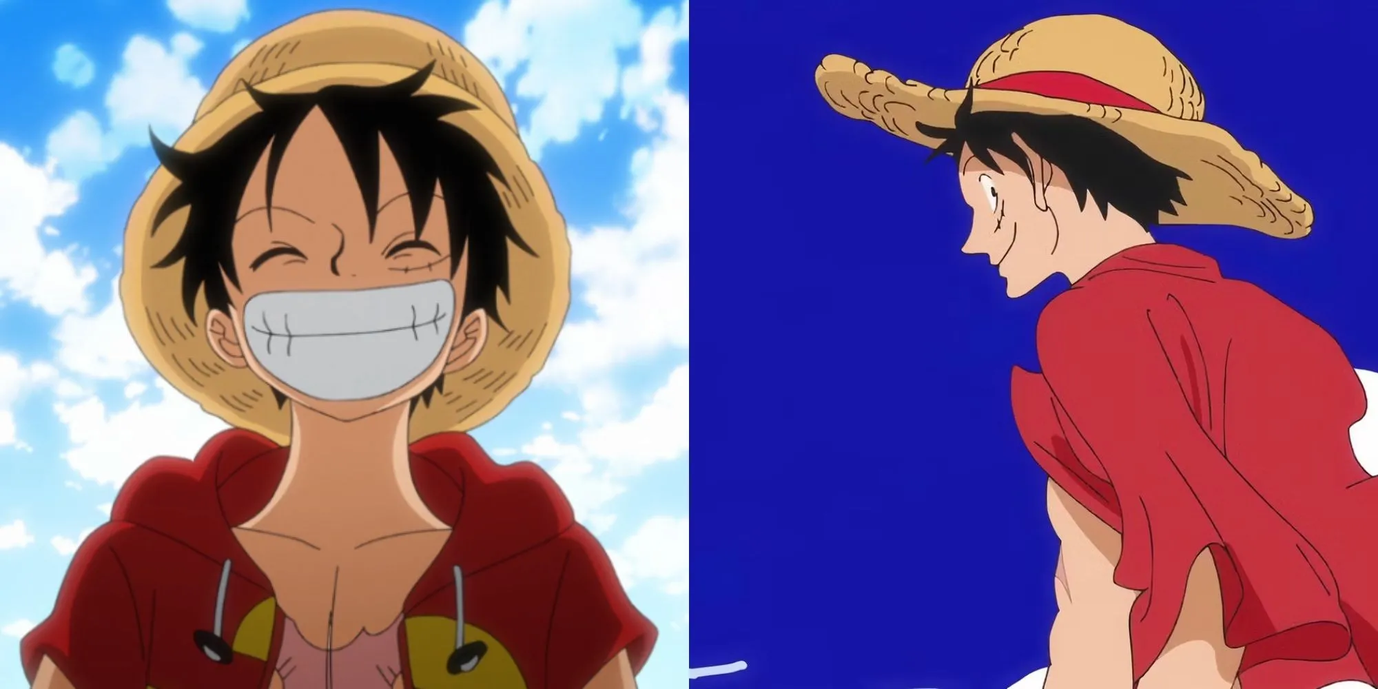 Thuyền trưởng Monkey D. Luffy của băng Hải Tặc Mũ Rơm với nụ cười rạng rỡ