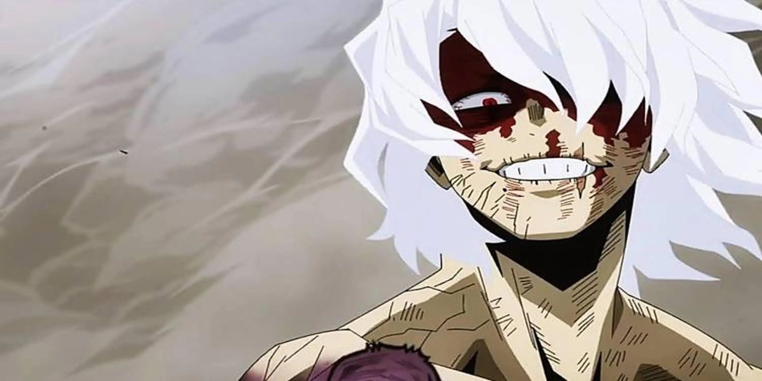 Tomura Shigaraki, thủ lĩnh Liên minh Tội phạm, kích hoạt Quirk Decay trong My Hero Academia