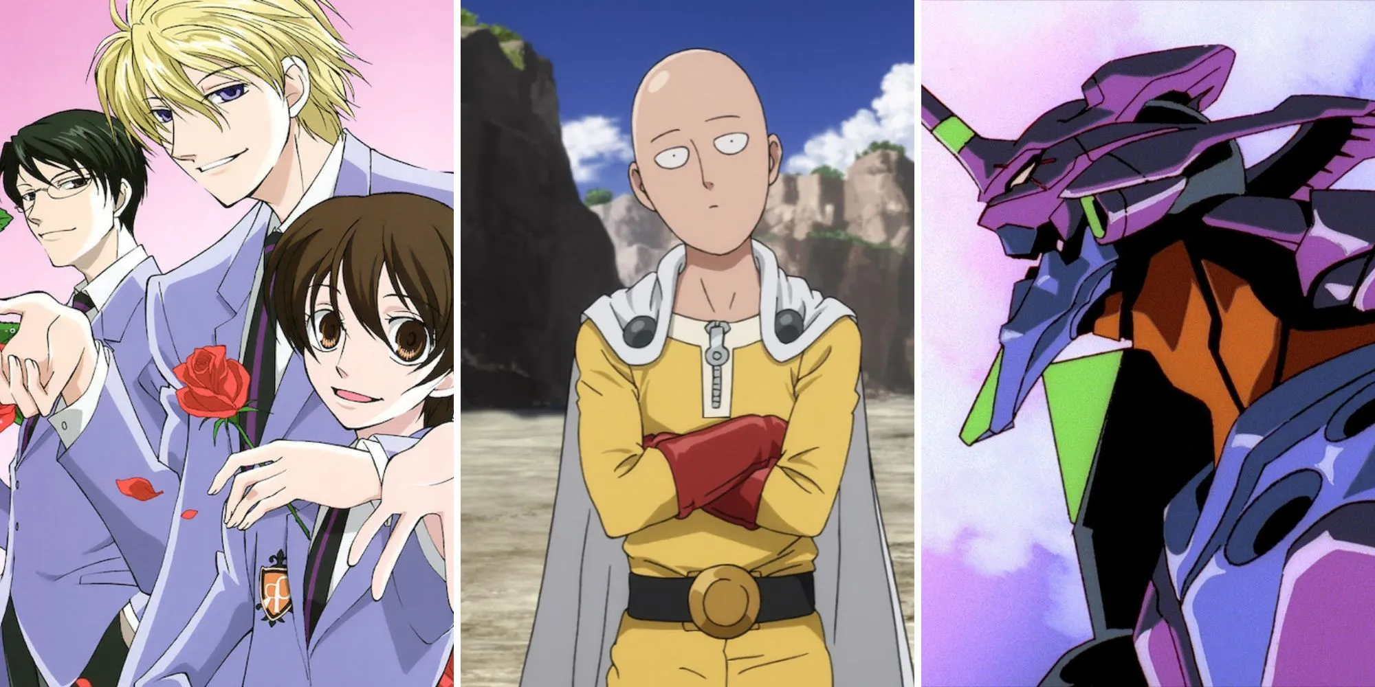 Tổng hợp các anime lồng tiếng Anh hay (Ouran High School Host Club, One-Punch Man, Neon Genesis Evangelion)