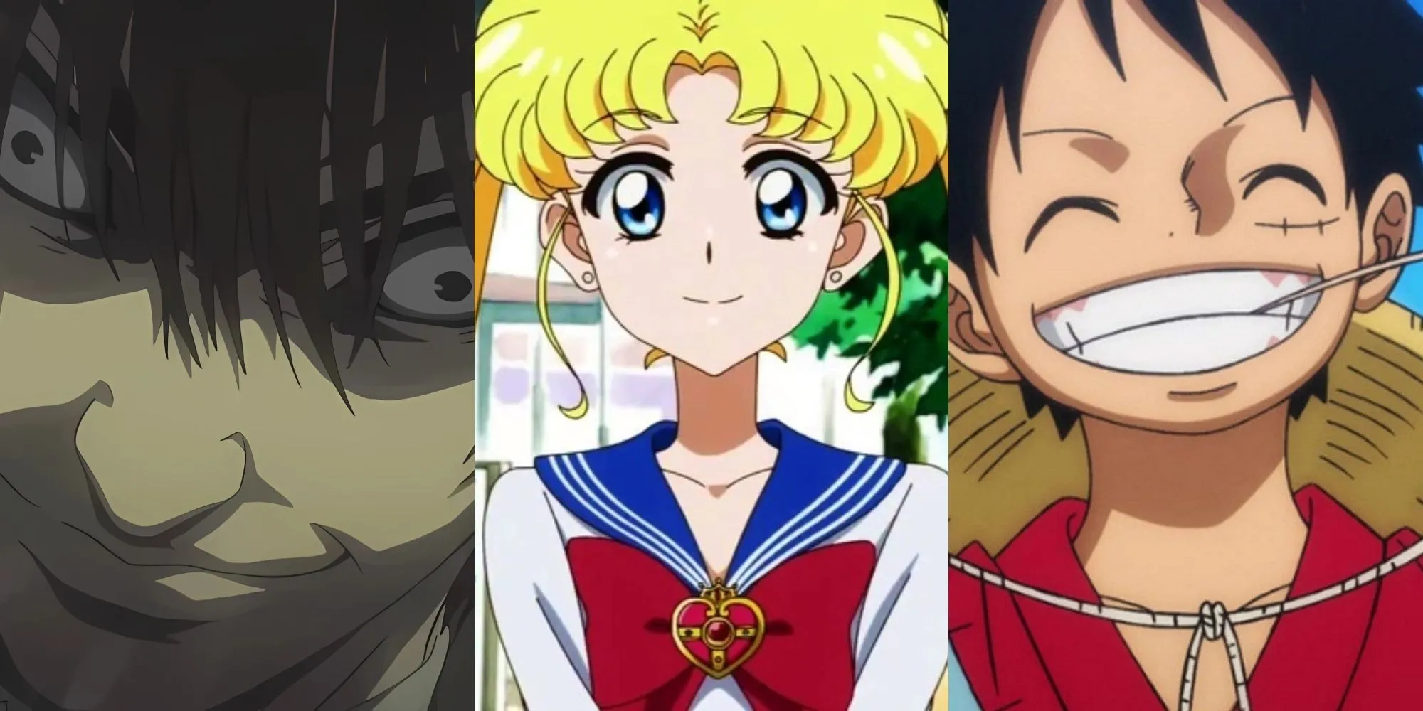 Tổng hợp các nhân vật anime kinh điển (Light Yagami, Usagi Tsukino, Monkey D. Luffy)