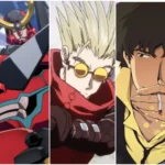 Tuyển tập các anime lấy bối cảnh tương lai, trong đó có Ghost in the Shell và Cowboy Bebop.