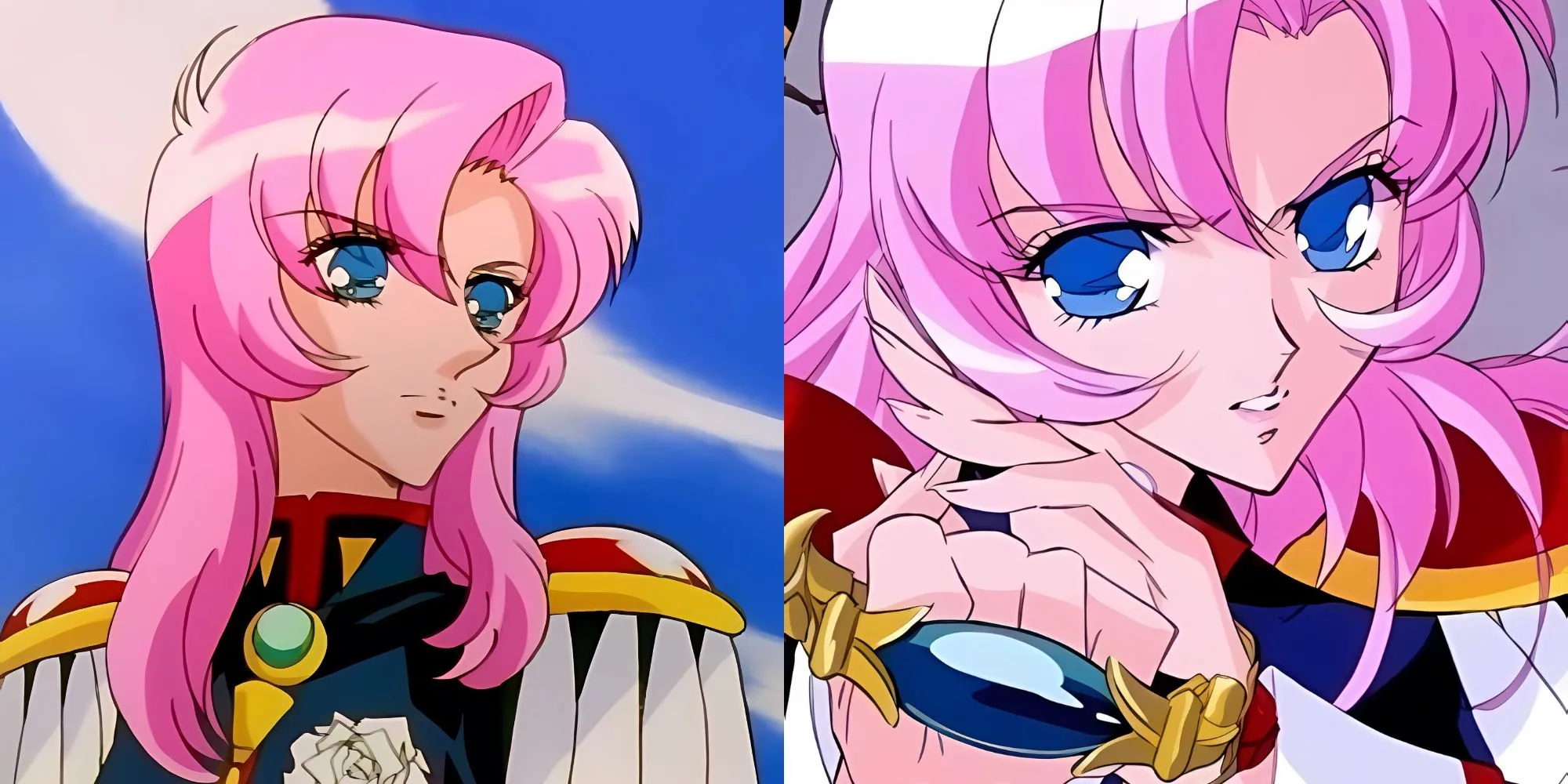 Utena Tenjou trong bộ đồng phục hoàng tử và cầm kiếm