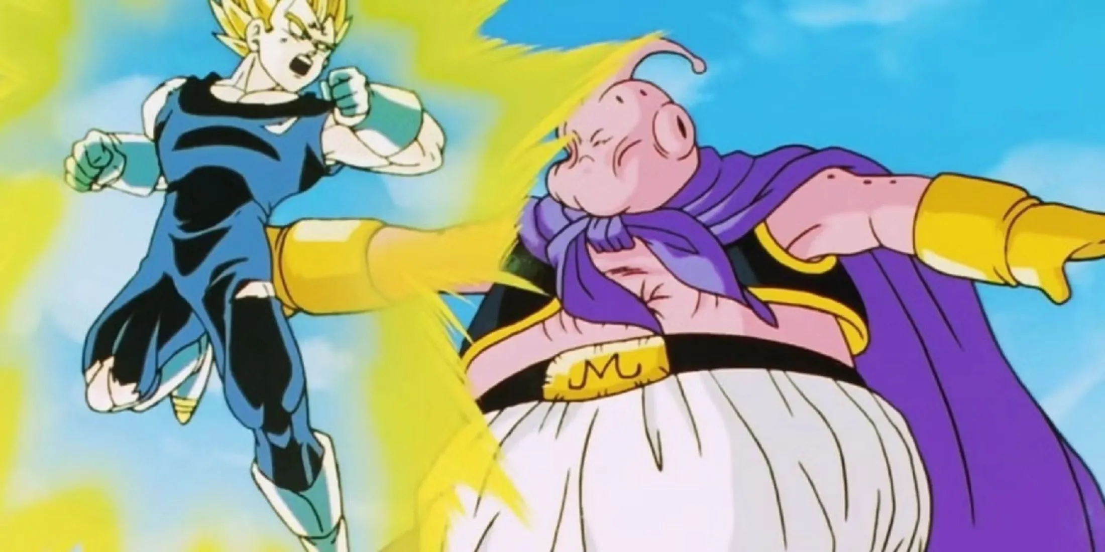 Vegeta đối đầu Majin Buu với sức mạnh mới sau khi chấp nhận sự kiểm soát của Babidi