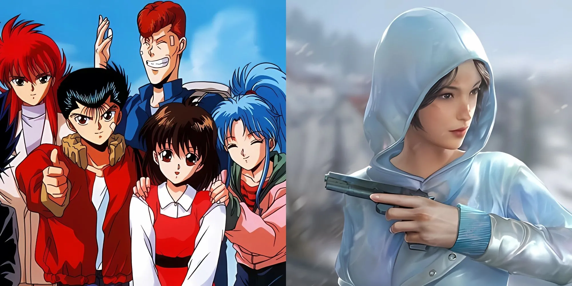 Yusuke Urameshi tạo dáng Spirit Gun trên nền PUBG