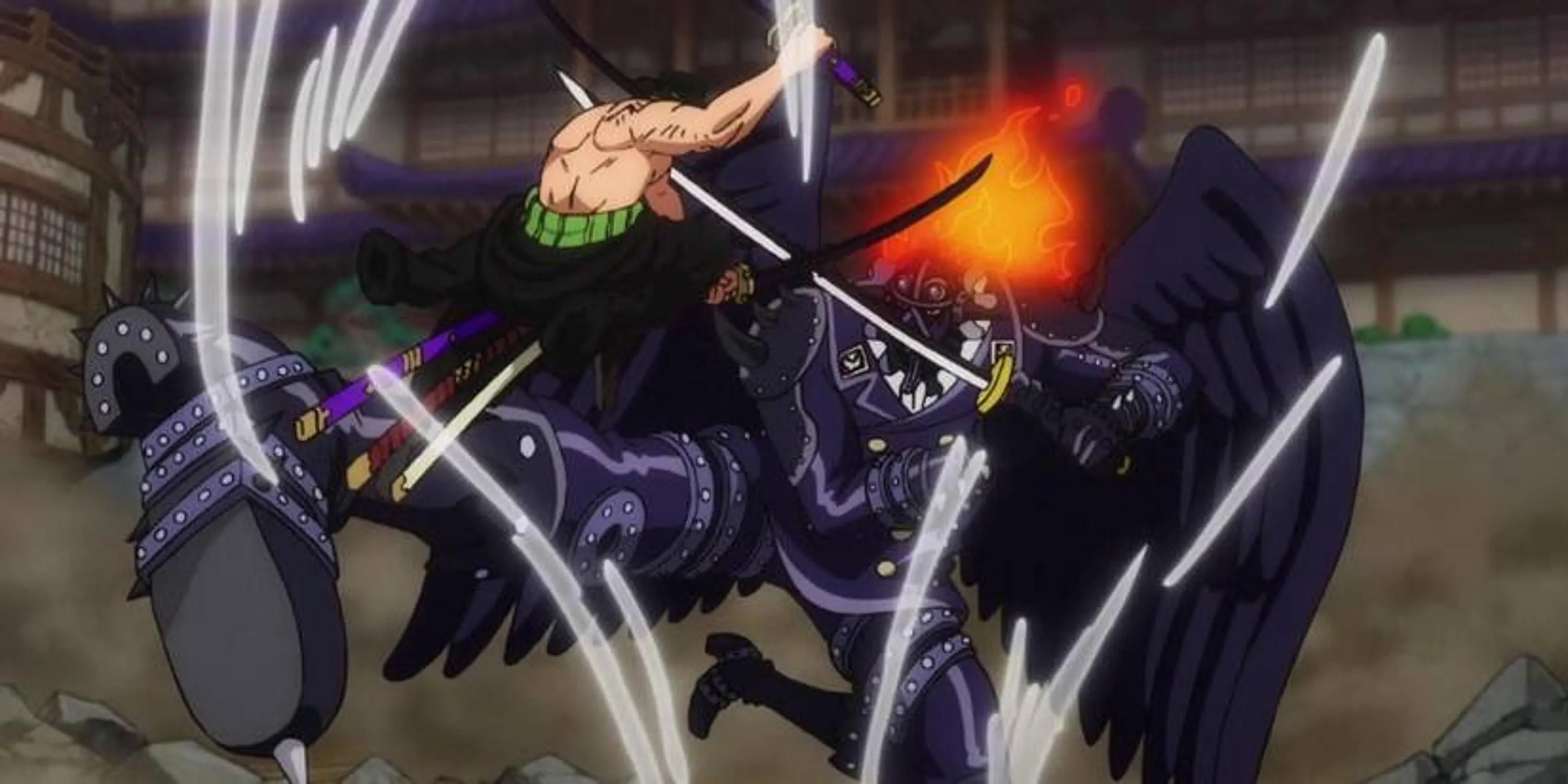 Zoro tung đòn cuối cùng kết liễu King trong trận chiến ở Wano