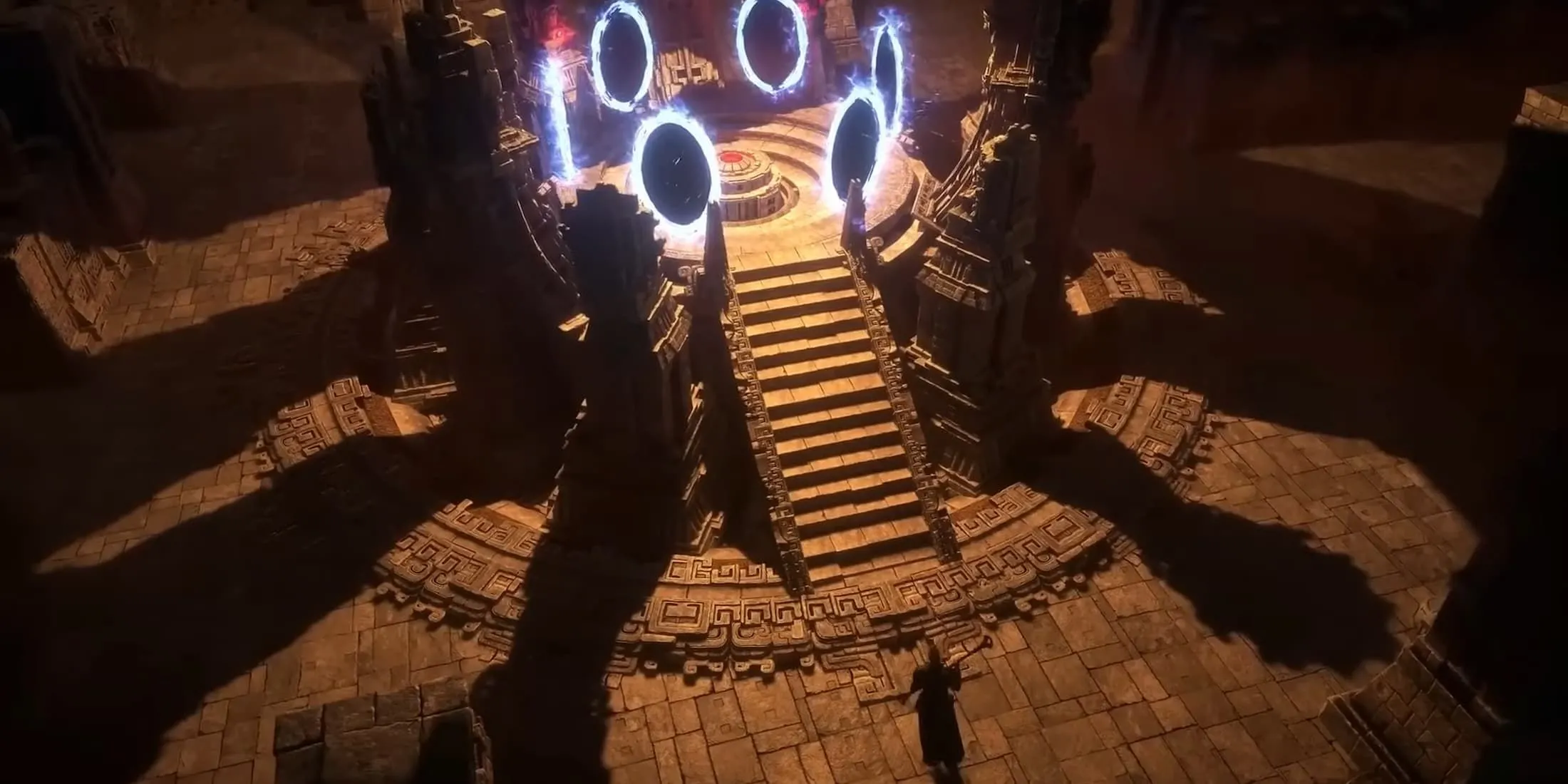 Các cổng Atlas trong Path of Exile 2, biểu tượng của nội dung endgame và hệ thống bản đồ phong phú