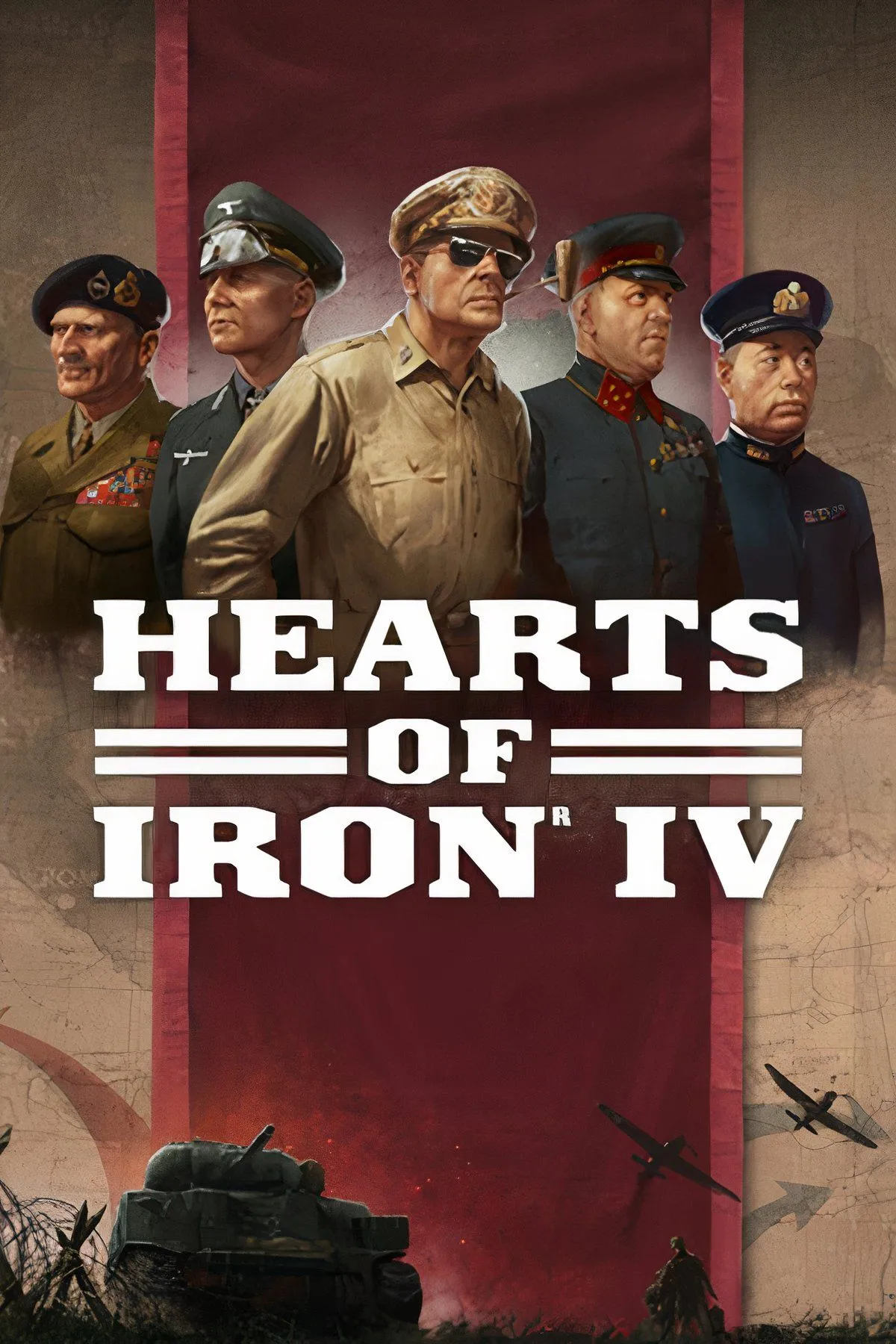 Bản đồ thế giới trong Hearts of Iron 4 với các đường biên giới chính trị và biểu tượng quân sự, minh họa cho chiến tranh toàn cầu