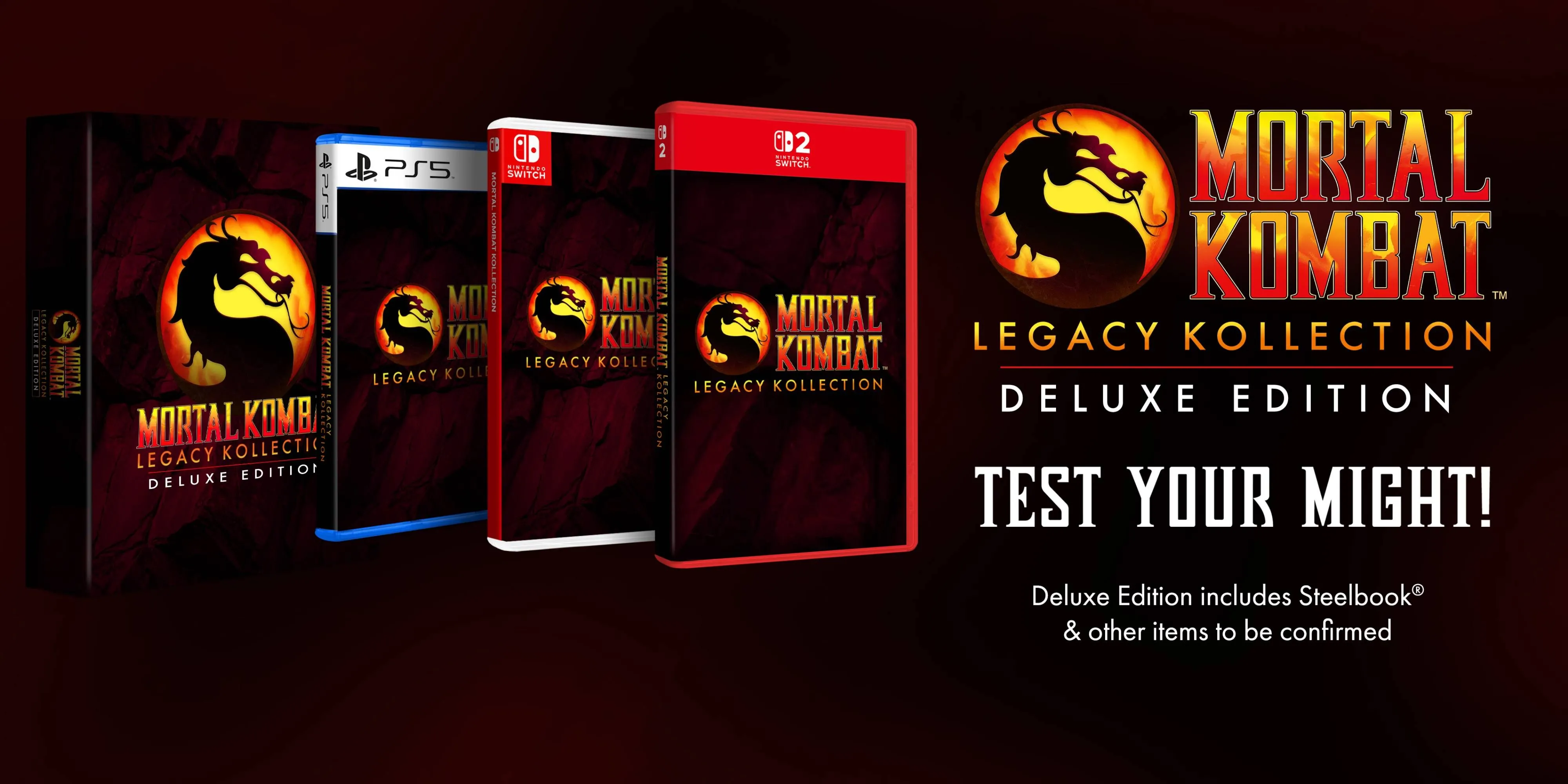 Các phiên bản vật lý của Mortal Kombat: Legacy Kollection được trưng bày