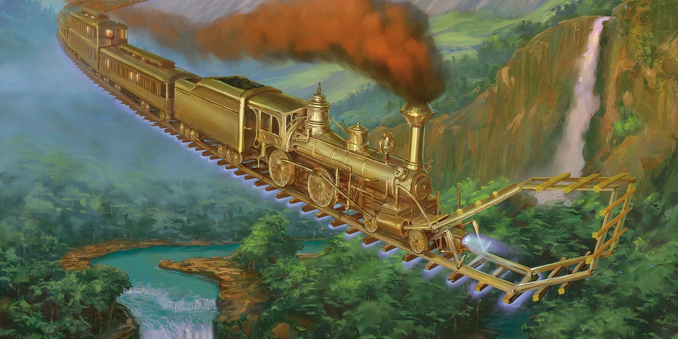 Đoàn tàu Concordant Express lơ lửng trên không trung trong D&amp;D, biểu tượng cho sự &quot;áp đặt&quot; cốt truyện có thể cướp đi quyền tự do lựa chọn của người chơi.
