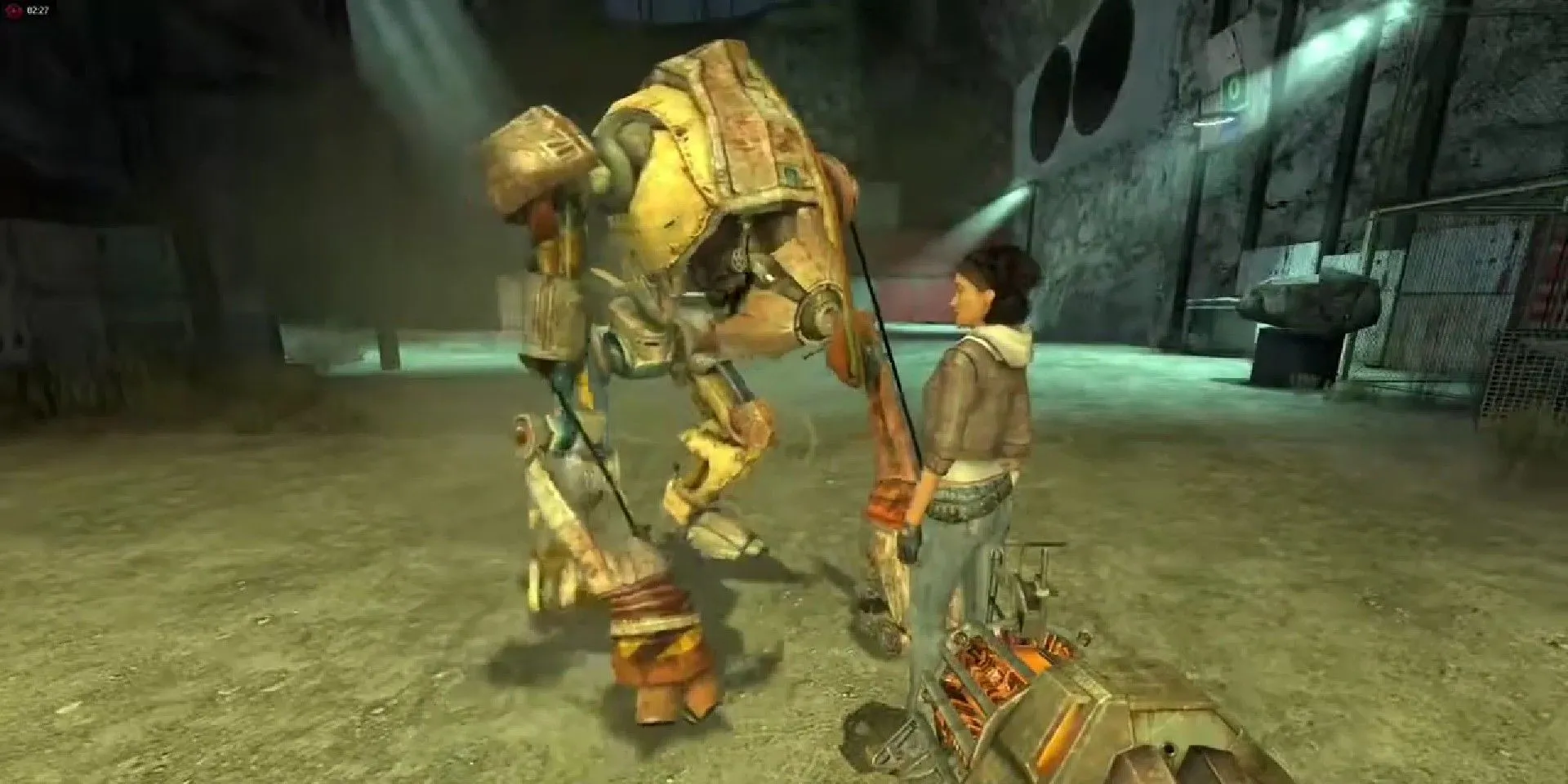 Dog, chú chó robot khổng lồ và Alyx Vance, biểu tượng của sự bảo vệ trong Half-Life 2.
