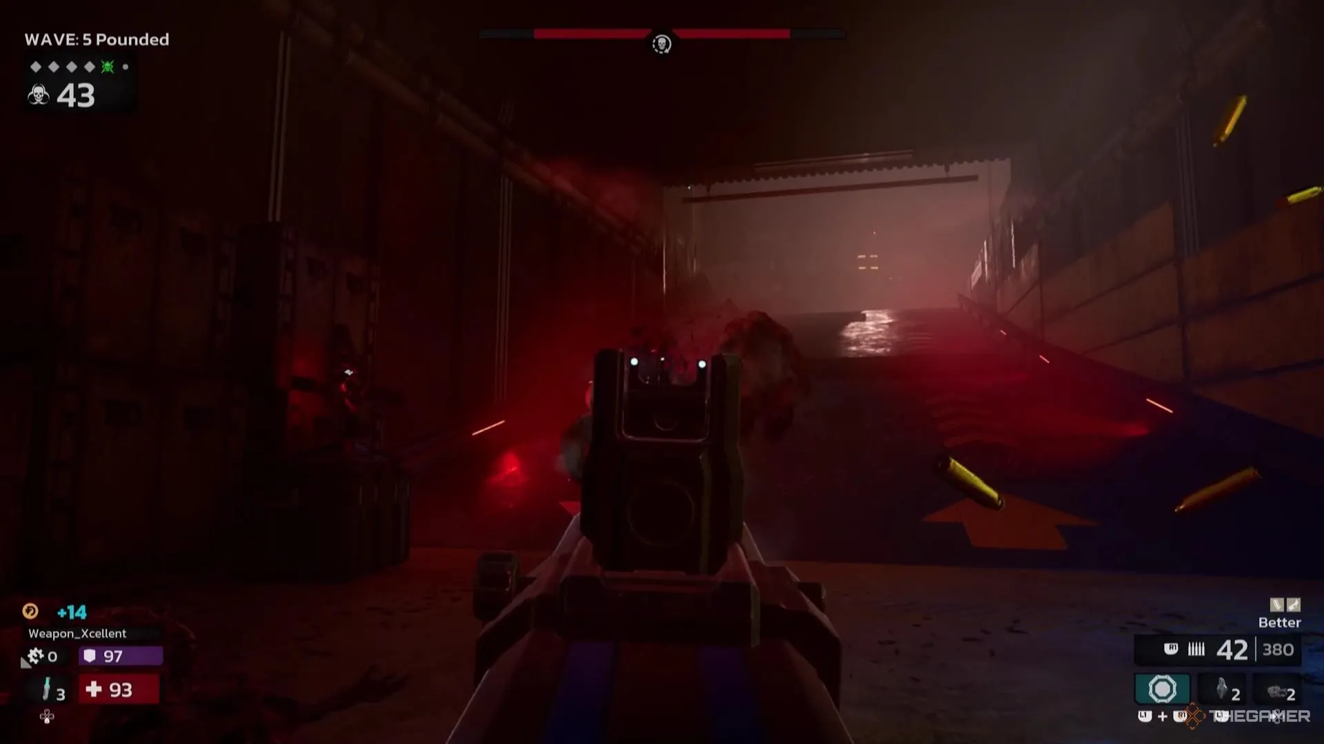 Hai sinh vật Zed khổng lồ xuất hiện từ bóng tối trong Killing Floor 3, biểu trưng cho hiểm họa bất ngờ từ phía sau.
