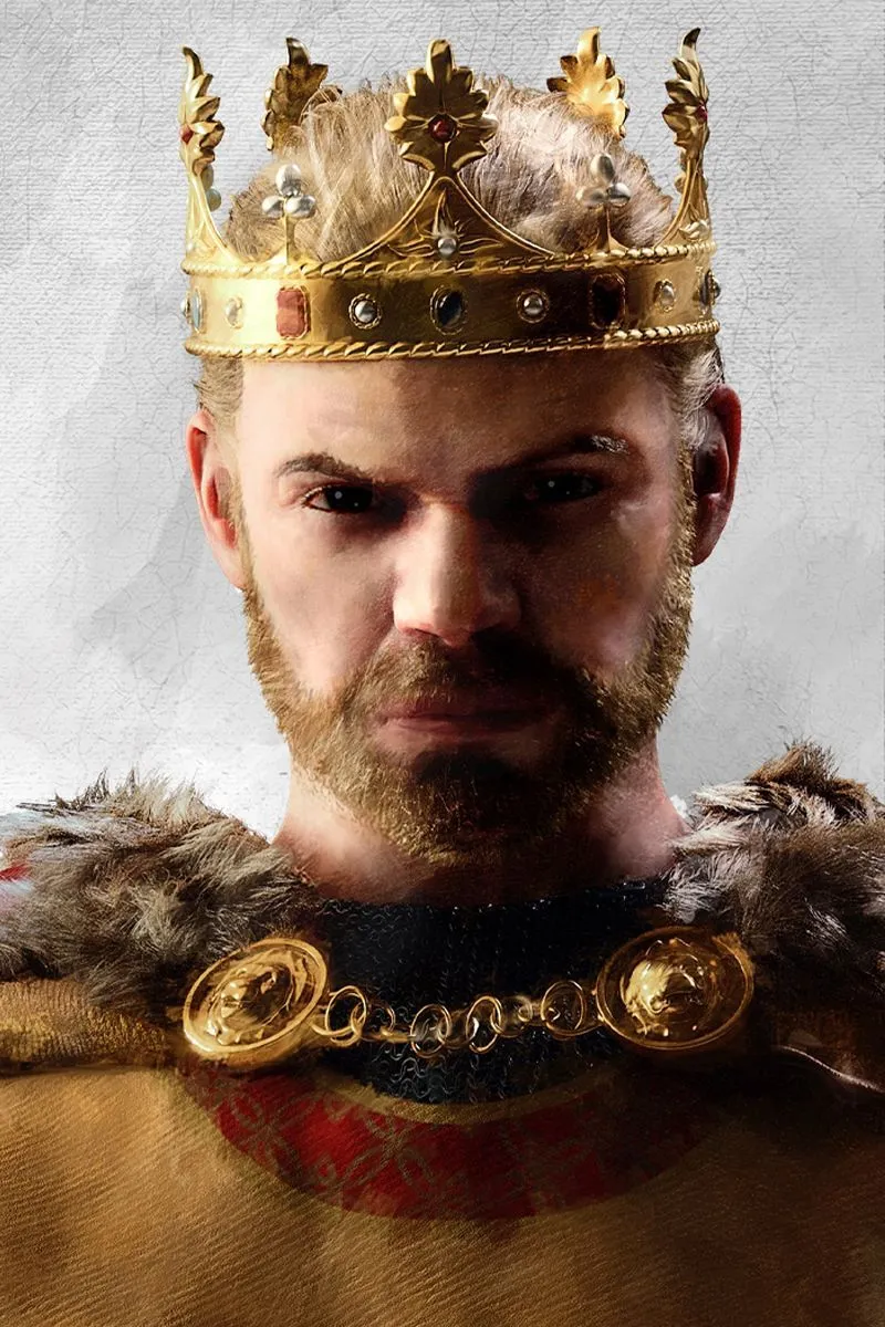 Hoàng tộc Crusader Kings 3 ngồi trên ngai vàng, biểu tượng cho quyền lực và sự phức tạp của các mối quan hệ gia đình, chính trị