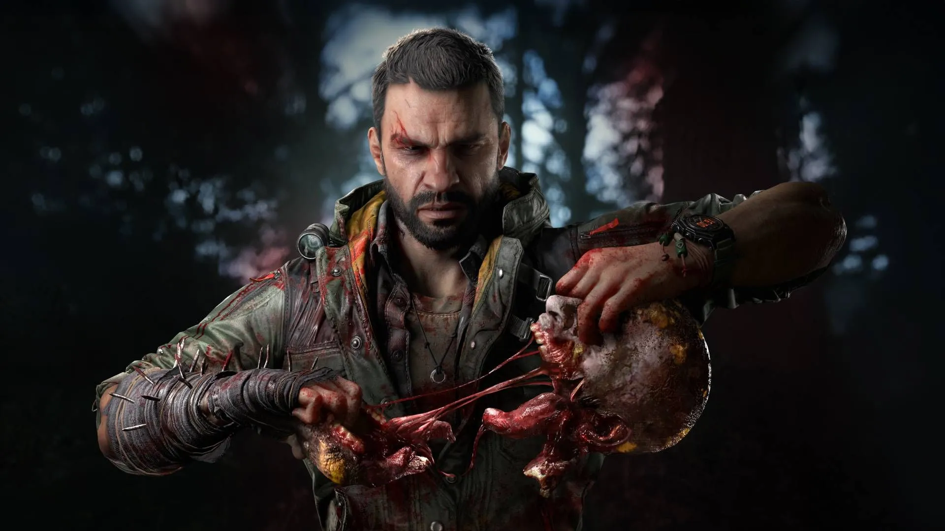 Kyle Crane trong Dying Light The Beast với hành động chiến đấu dứt khoát, thể hiện sức mạnh vượt trội sau thử nghiệm bí ẩn.
