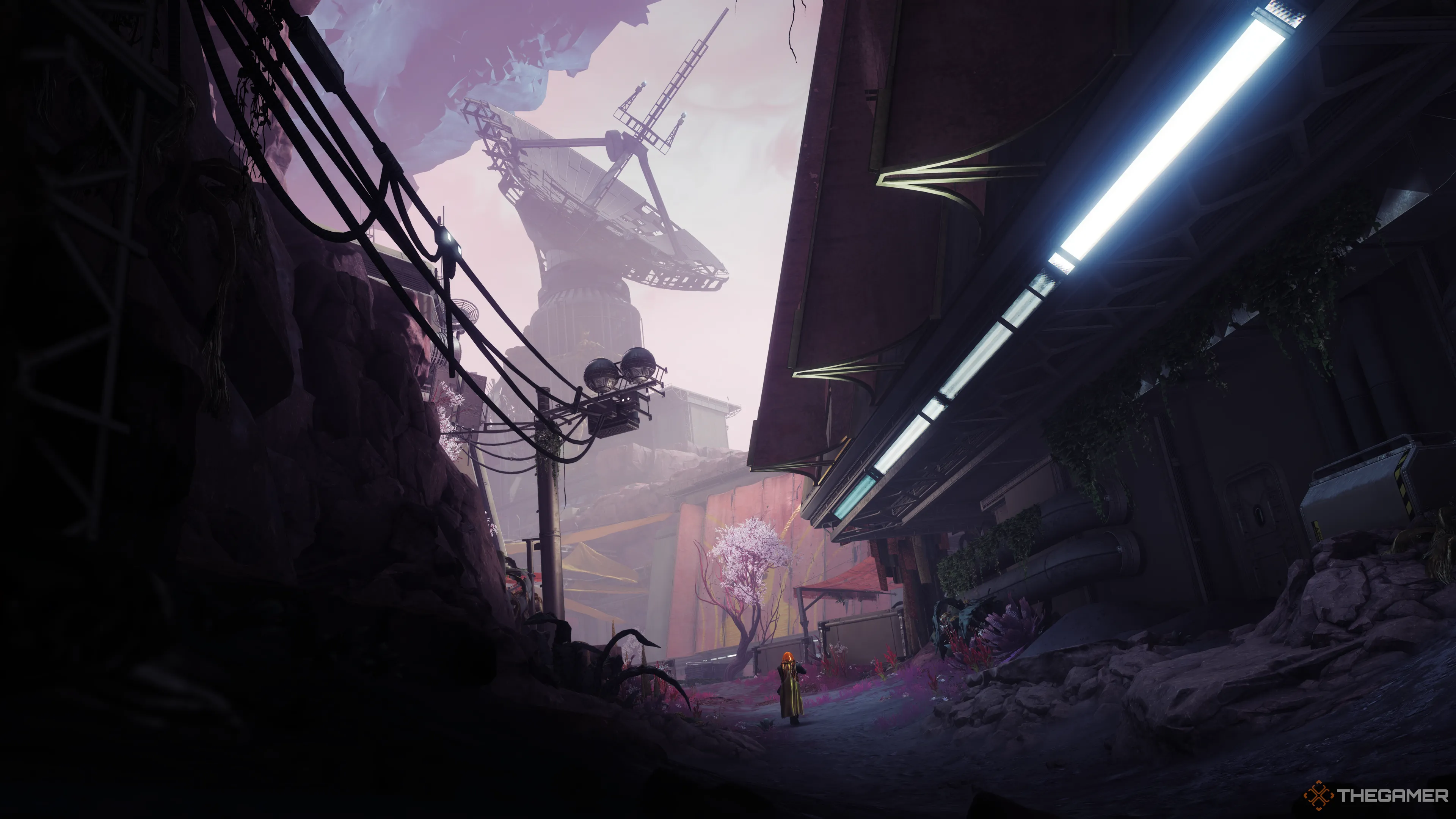 Một cấu trúc &quot;Dormant Dish&quot; trên hành tinh Kepler của Destiny 2: Edge of Fate, ẩn chứa những bí mật tăng cấp.