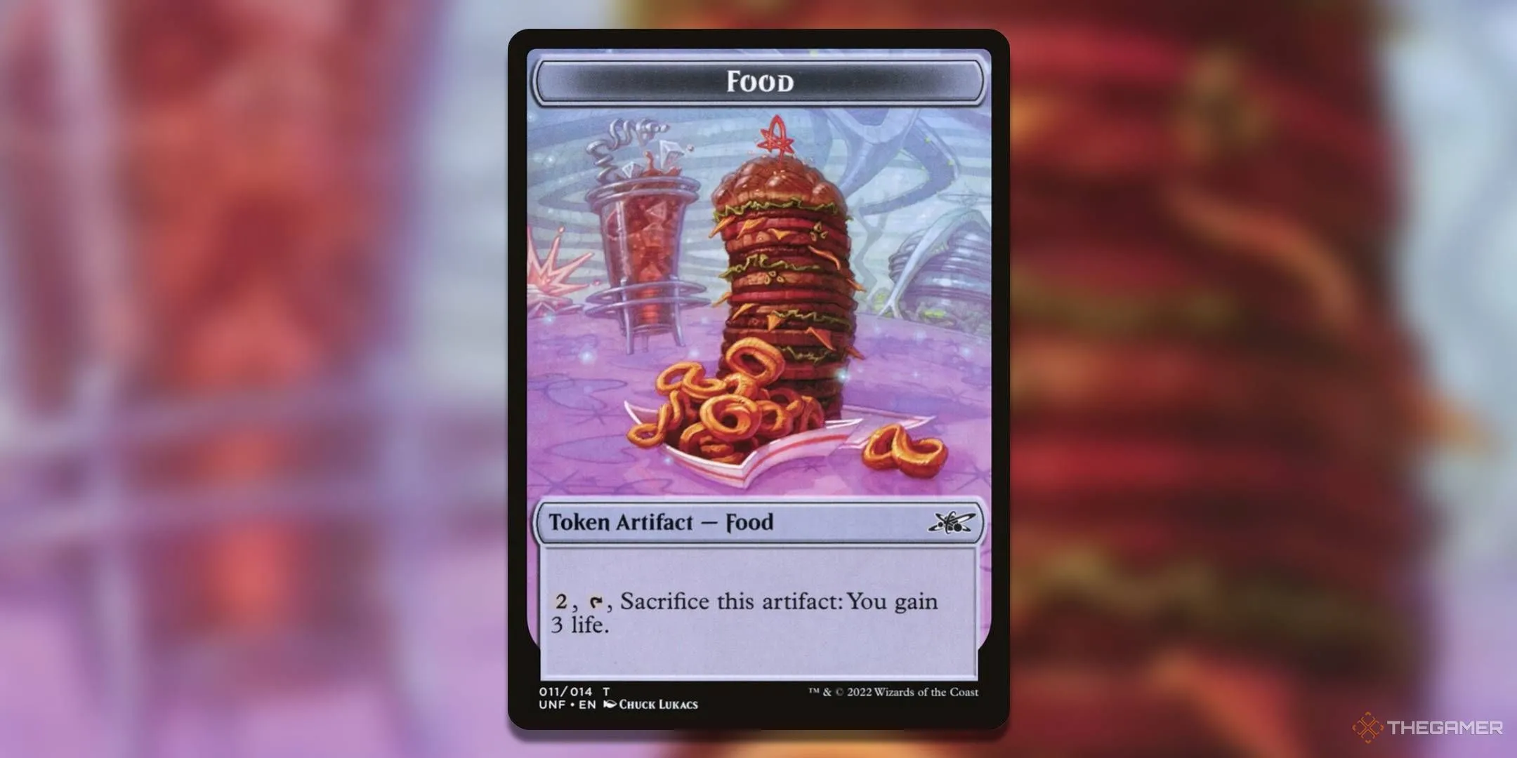 Một Food token, biểu tượng cho việc cung cấp thức ăn và hồi máu trong Magic: The Gathering.