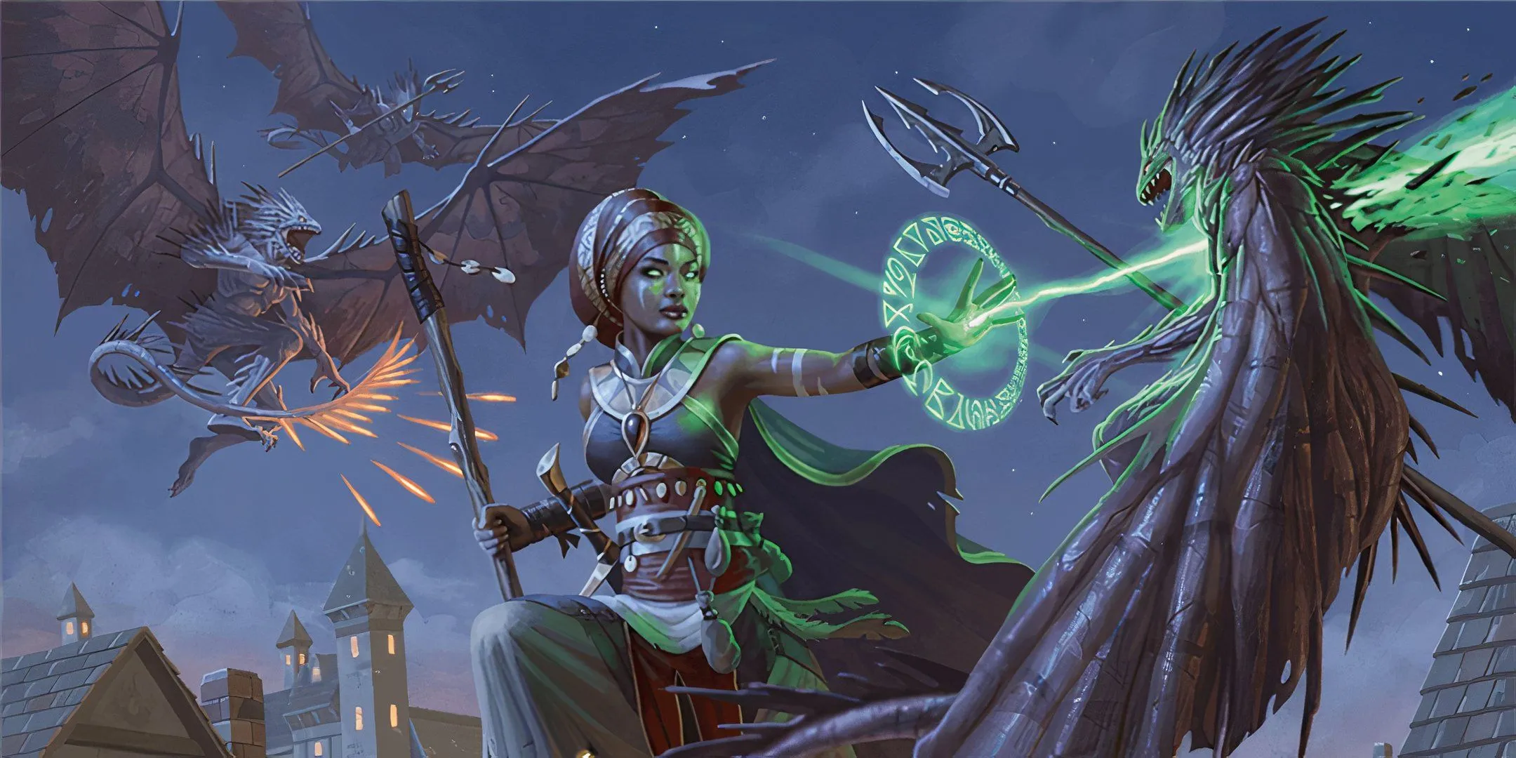 Một pháp sư trong cuộc rượt đuổi trên mái nhà ở Waterdeep trong D&amp;D, nhấn mạnh tầm quan trọng của việc chuẩn bị phép thuật chiến lược mỗi ngày.