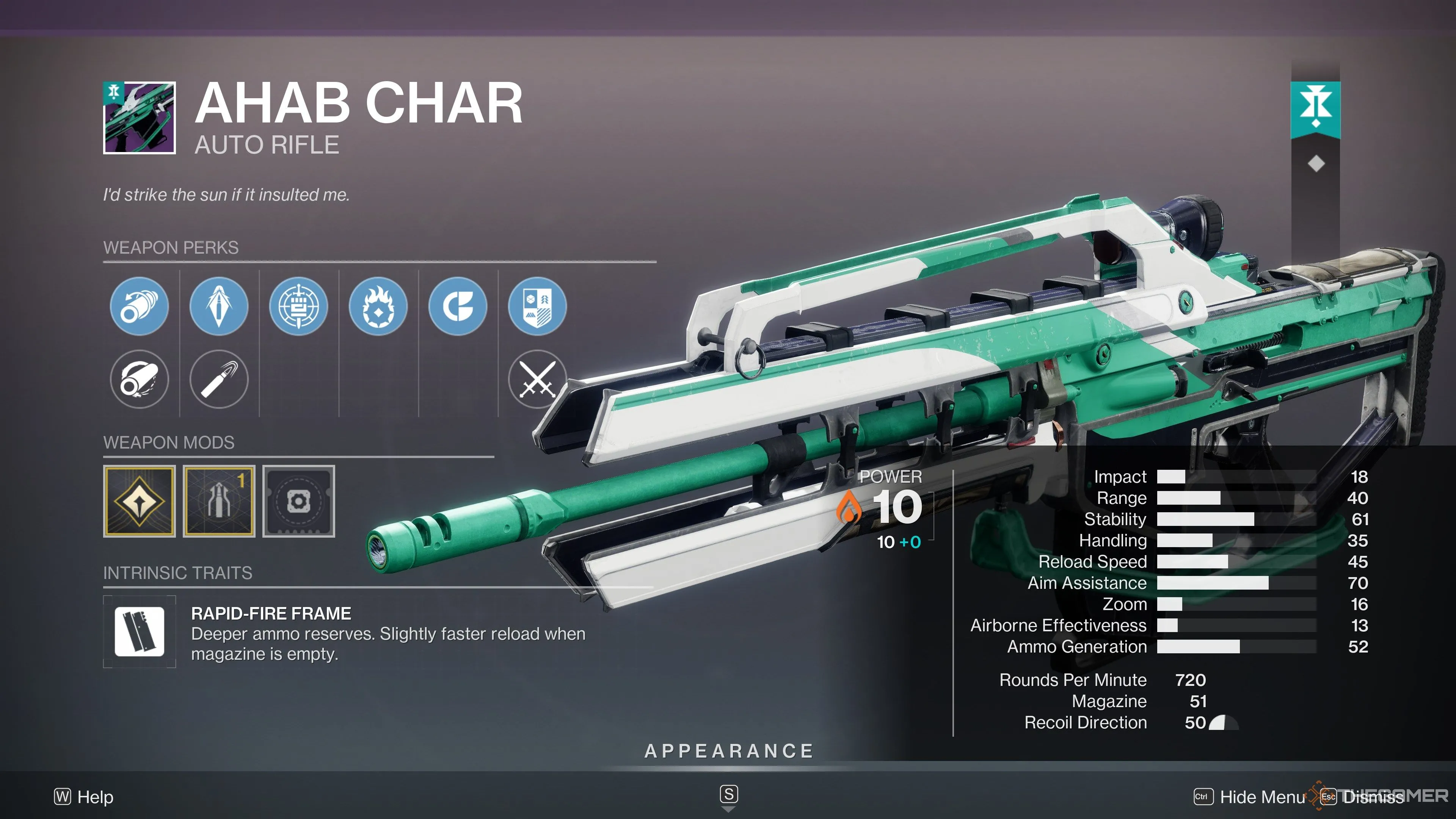 Một Vệ Thần Destiny 2 trang bị đầy đủ, minh họa cho việc nhận đồ rớt từ thế giới.
